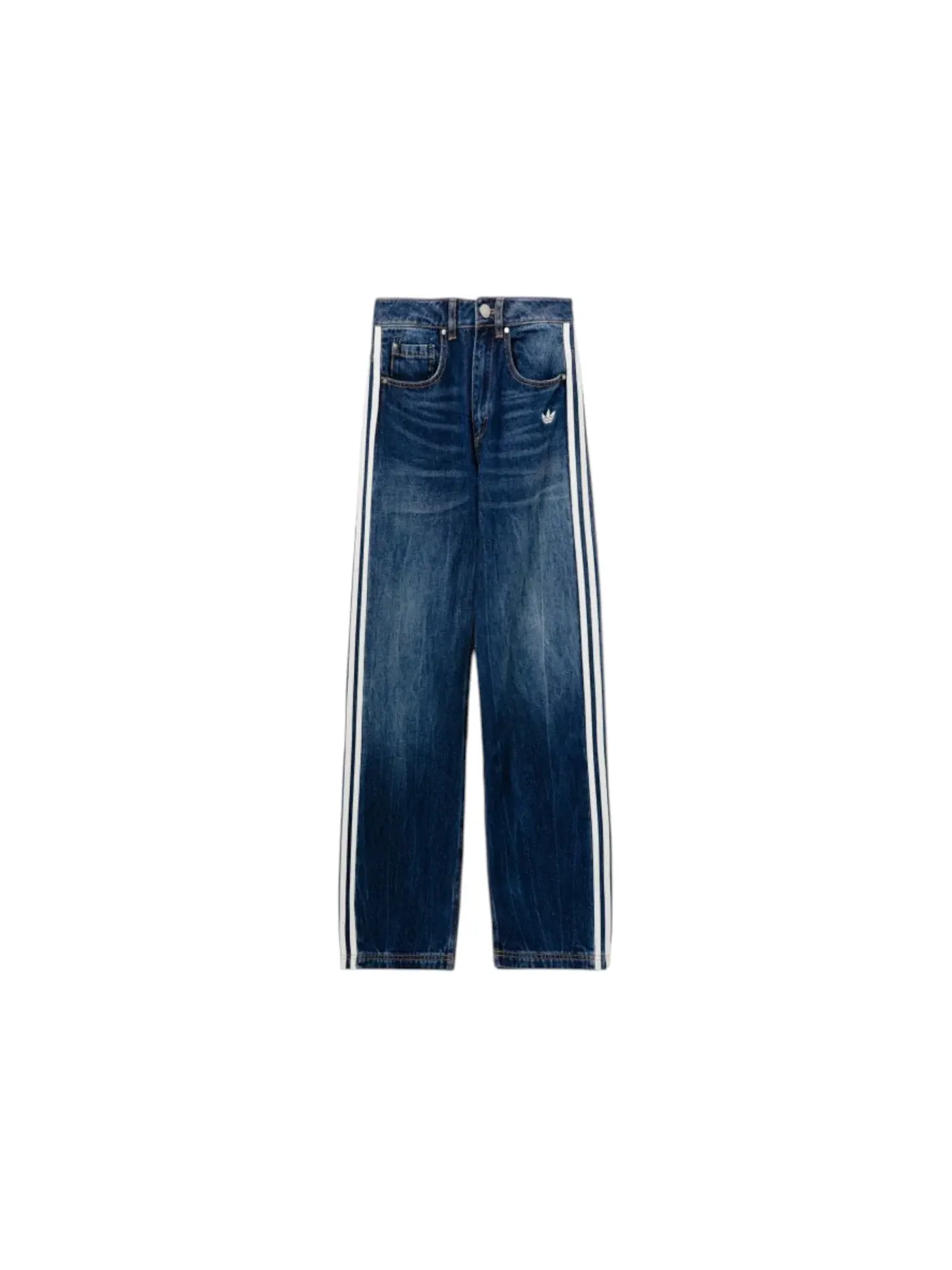 Женские джинсы с винтажным дизайном Jeans (Asia Sizing) Adidas — изображение 1 из 2, индиго джинсовый синий