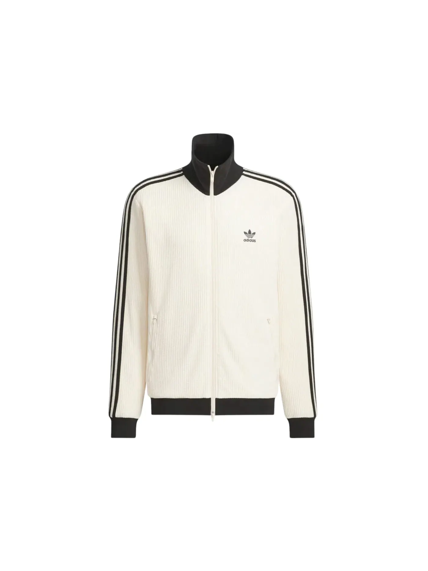 Мужская куртка с вафельным трикотажем Track Top Adidas — изображение 1 из 1, белый