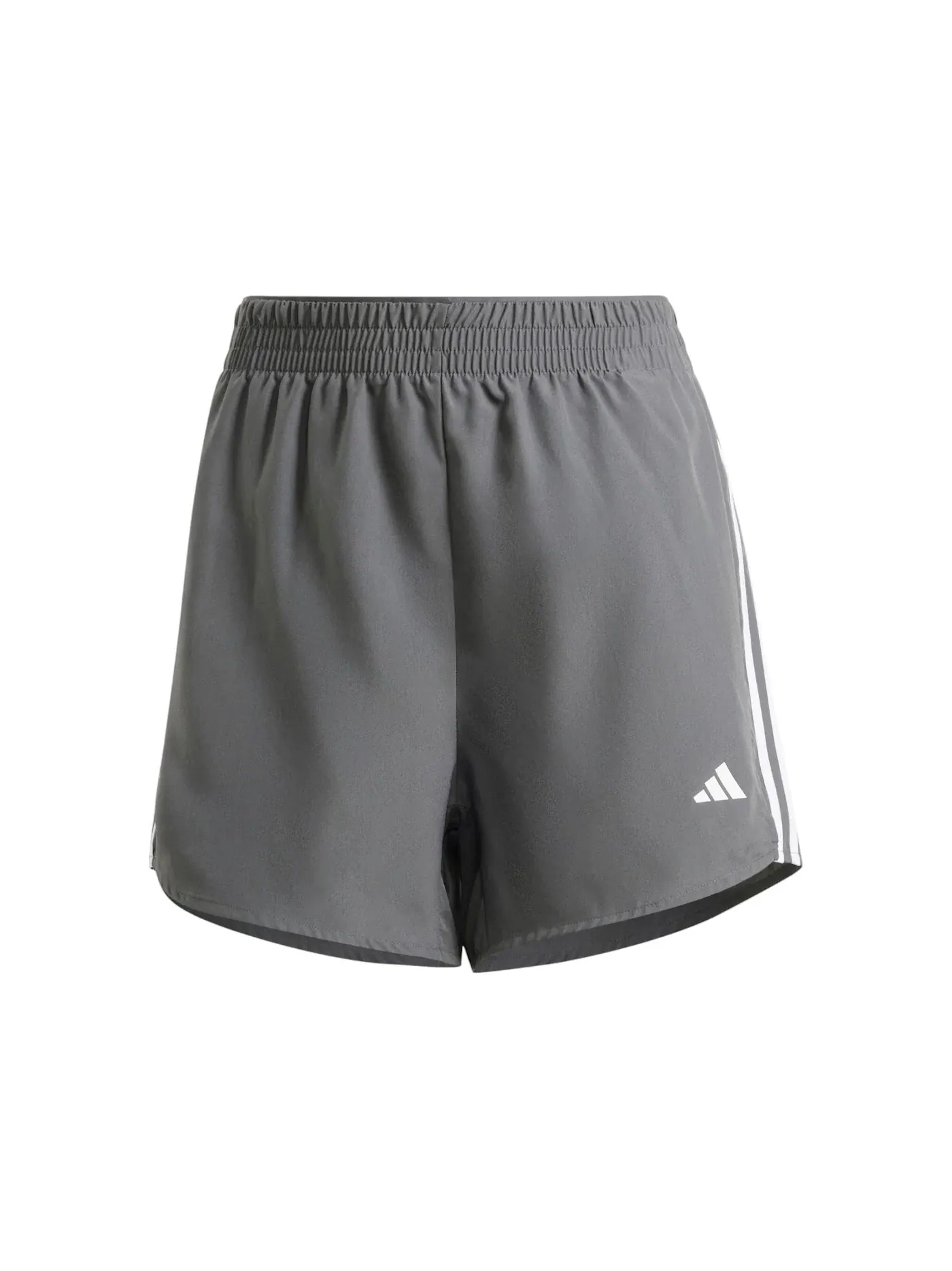 Женские шорты с высоким поясом с полосками Adidas — изображение 1 из 1, серый/белый
