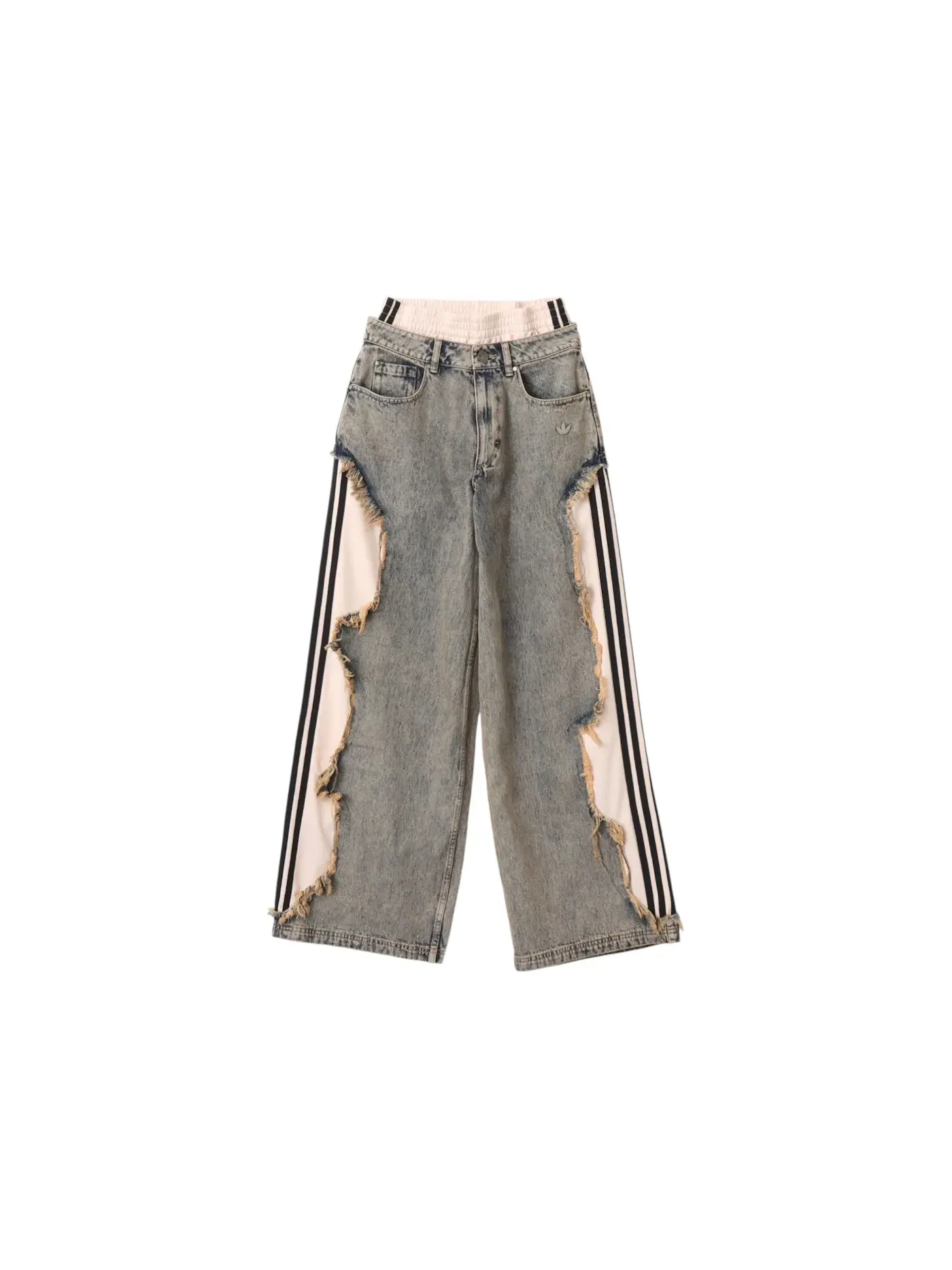 Женские джинсовые брюки Adilenium 5.0 Deconstructed Denim Pants от Adidas — изображение 1 из 2, коричневый