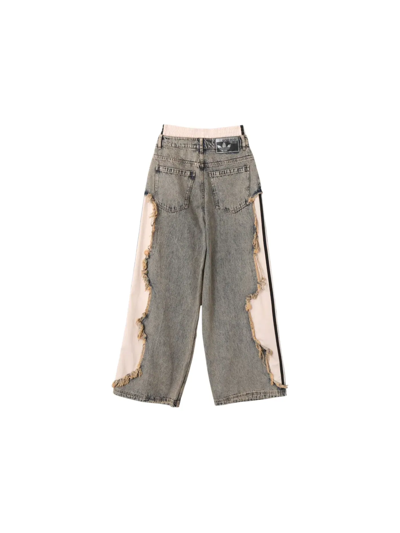 Женские джинсовые брюки Adilenium 5.0 Deconstructed Denim Pants от Adidas — изображение 2 из 2, коричневый