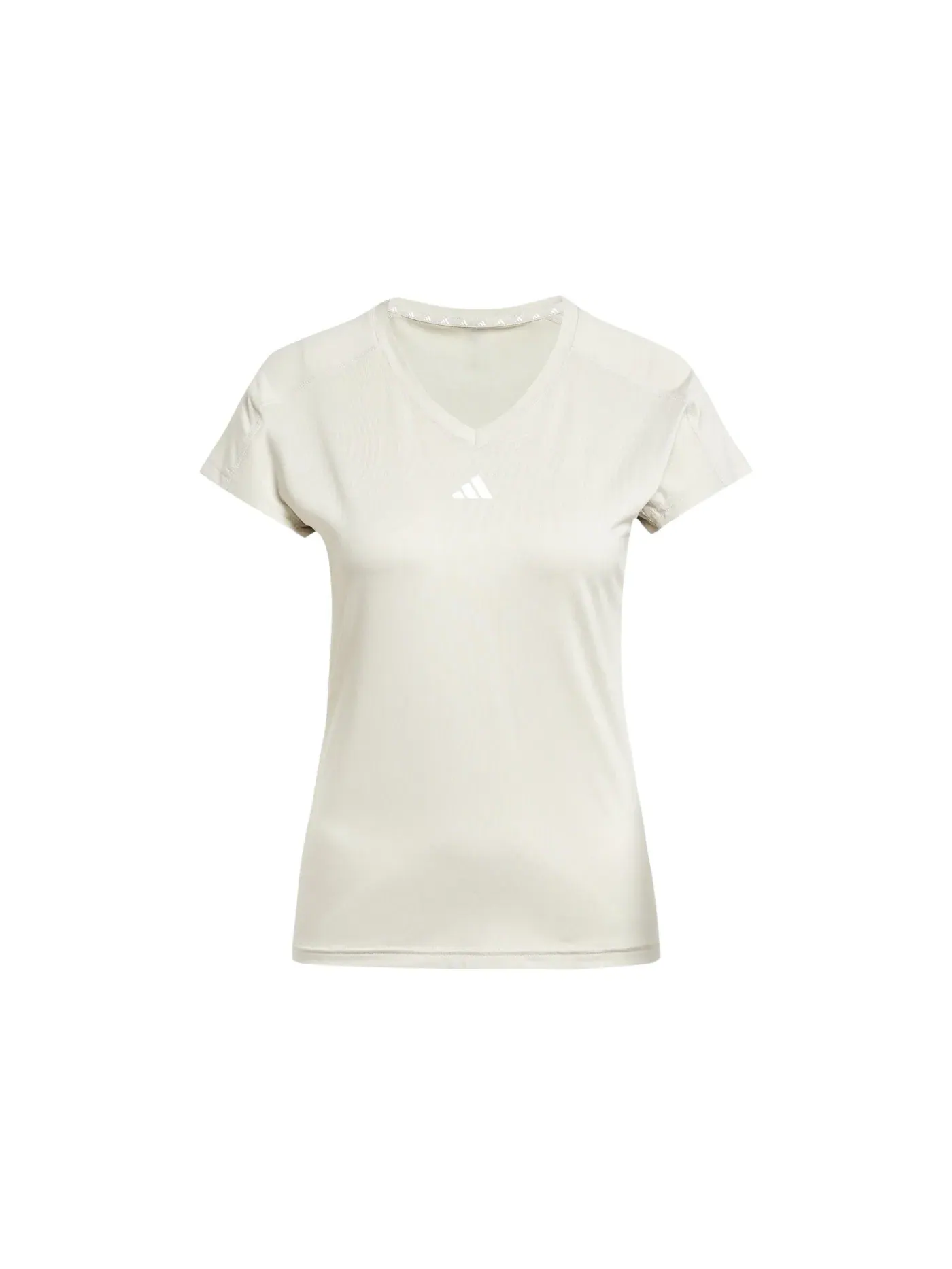 Женская футболка с V-образным вырезом Aeroready Train Essentials Minimal Branding Adidas — изображение 1 из 1, белый