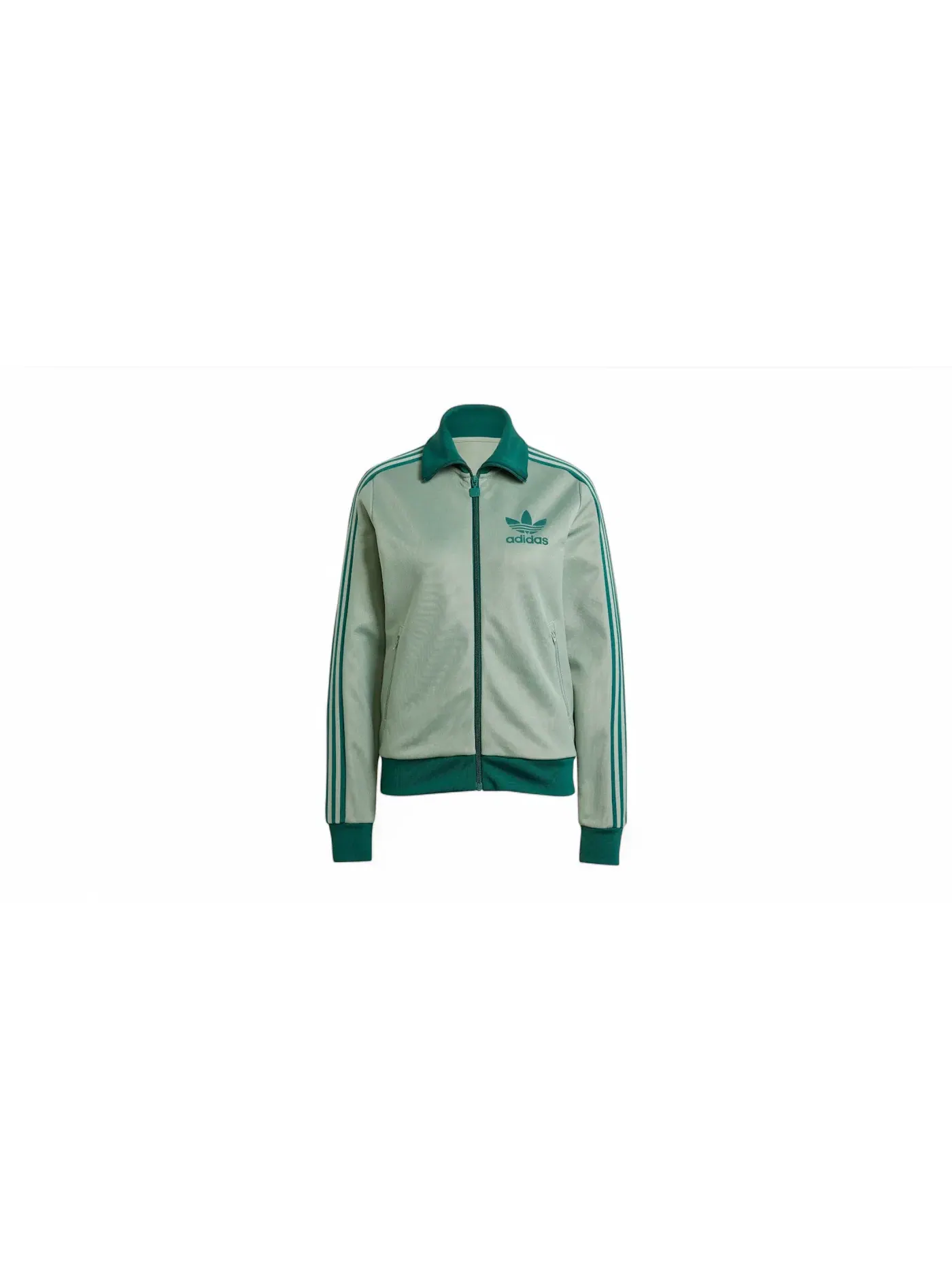 Женская ветровка Adidas Beckenbauer Track Top — изображение 1 из 1, серебристый зеленый