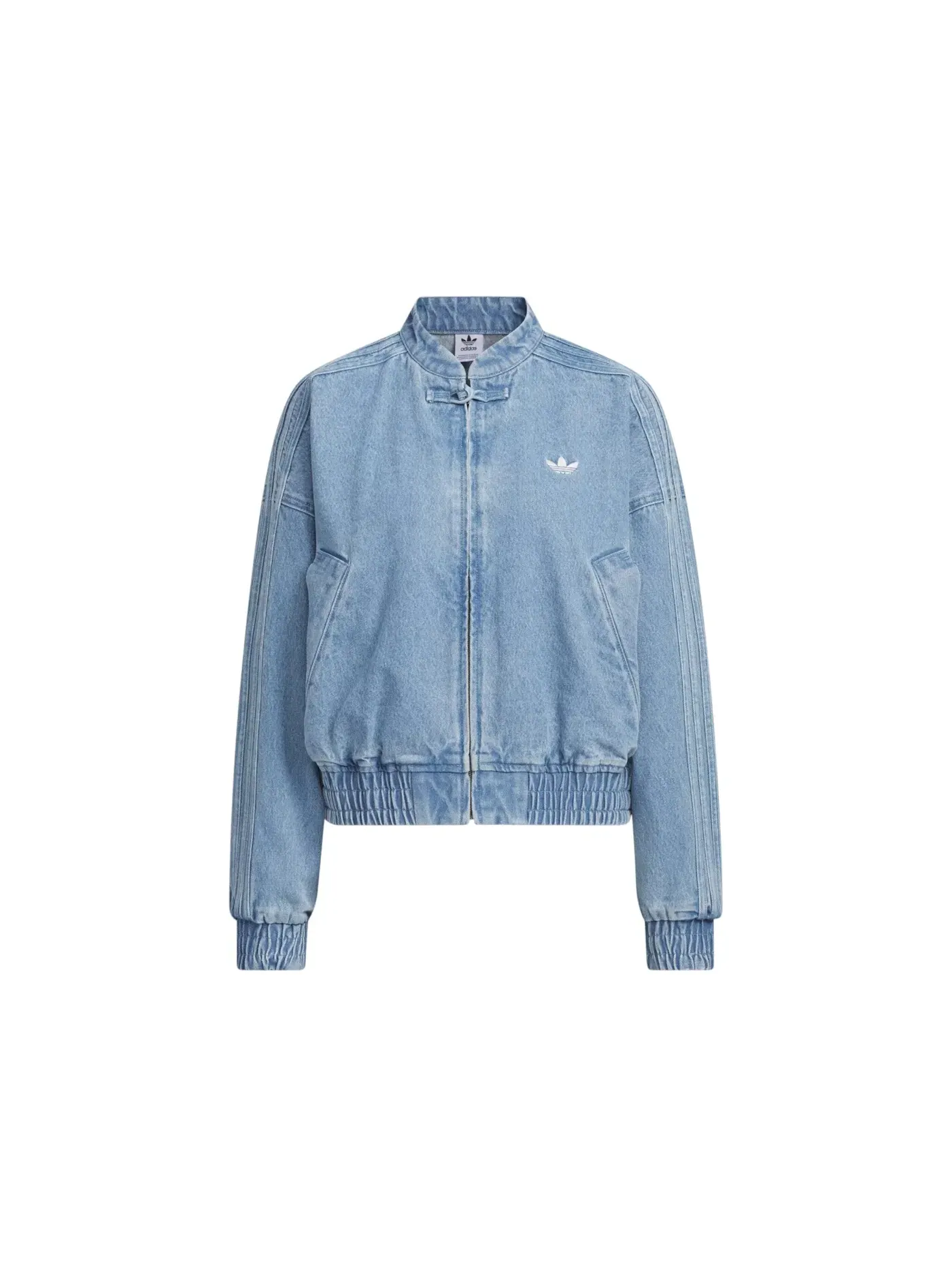 Женская куртка спортивная с принтом CTT Chinese Track Top Adidas — изображение 1 из 1, светлый джинсовый синий