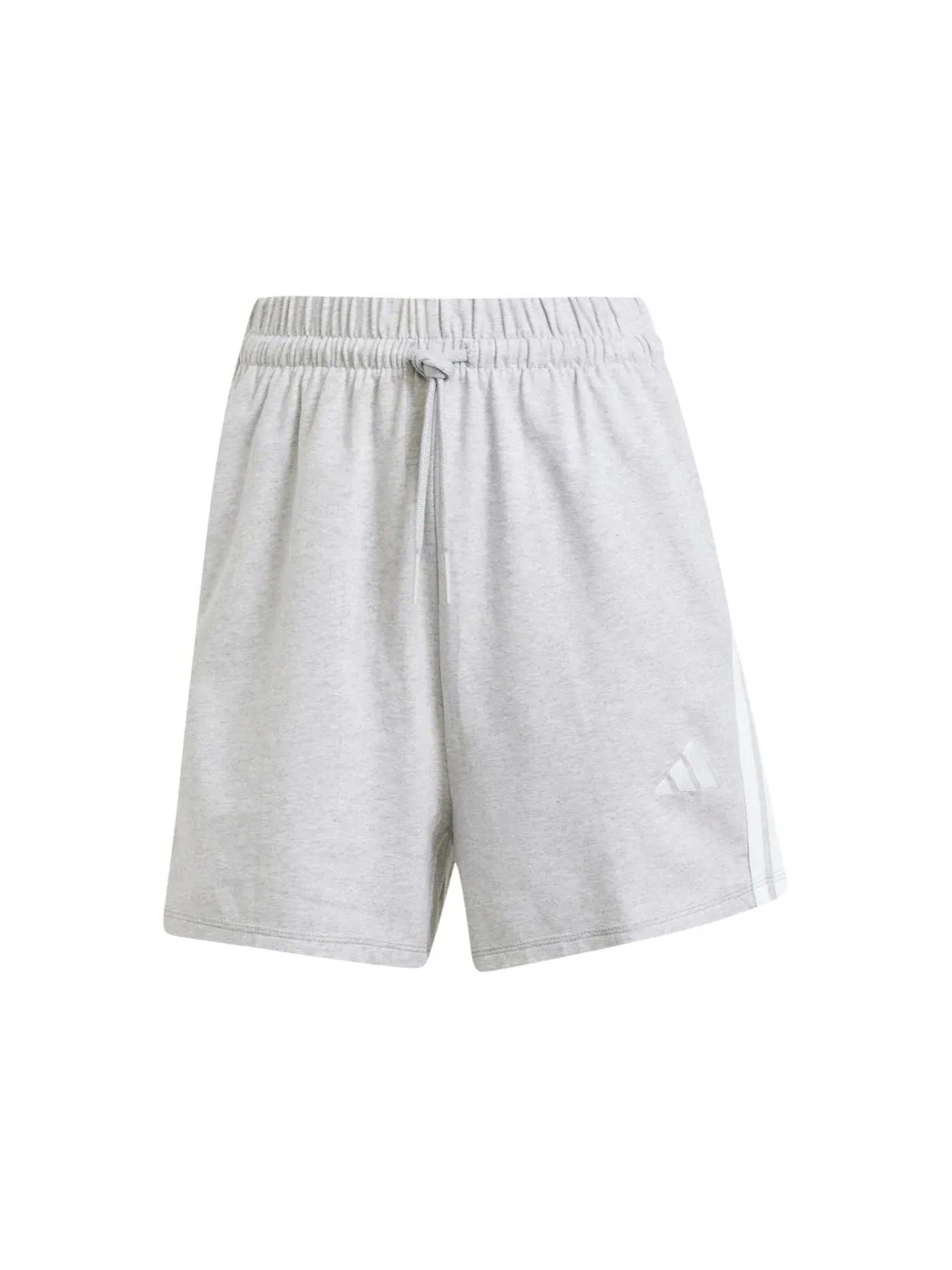 Женские шорты с полосками 3-Stripes Adidas — изображение 1 из 1, светлый серый/белый