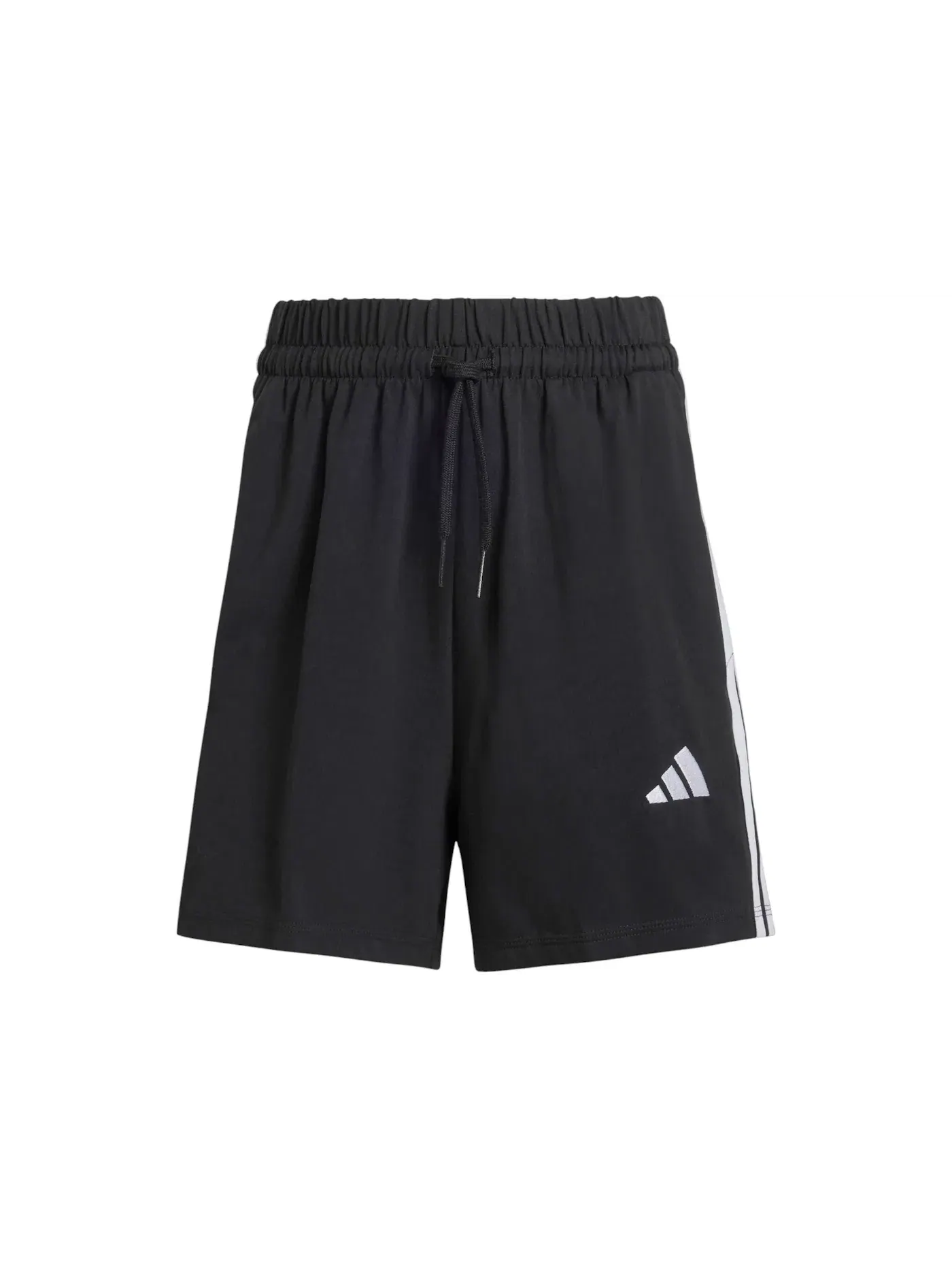 Женские шорты с полосками Essentials 3-Stripes Cotton Shorts Adidas — изображение 1 из 1, черный/белый