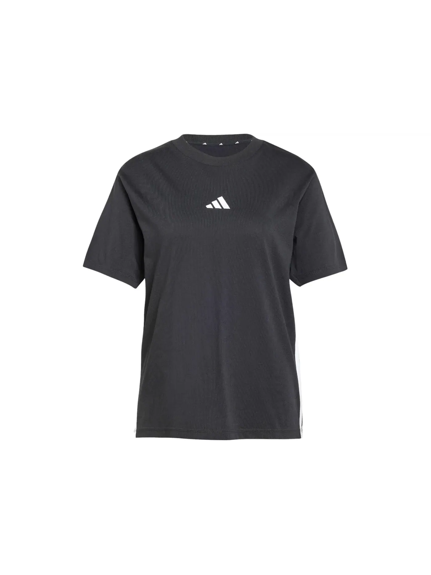 Женская футболка с принтом Adidas — изображение 1 из 1, черный/белый
