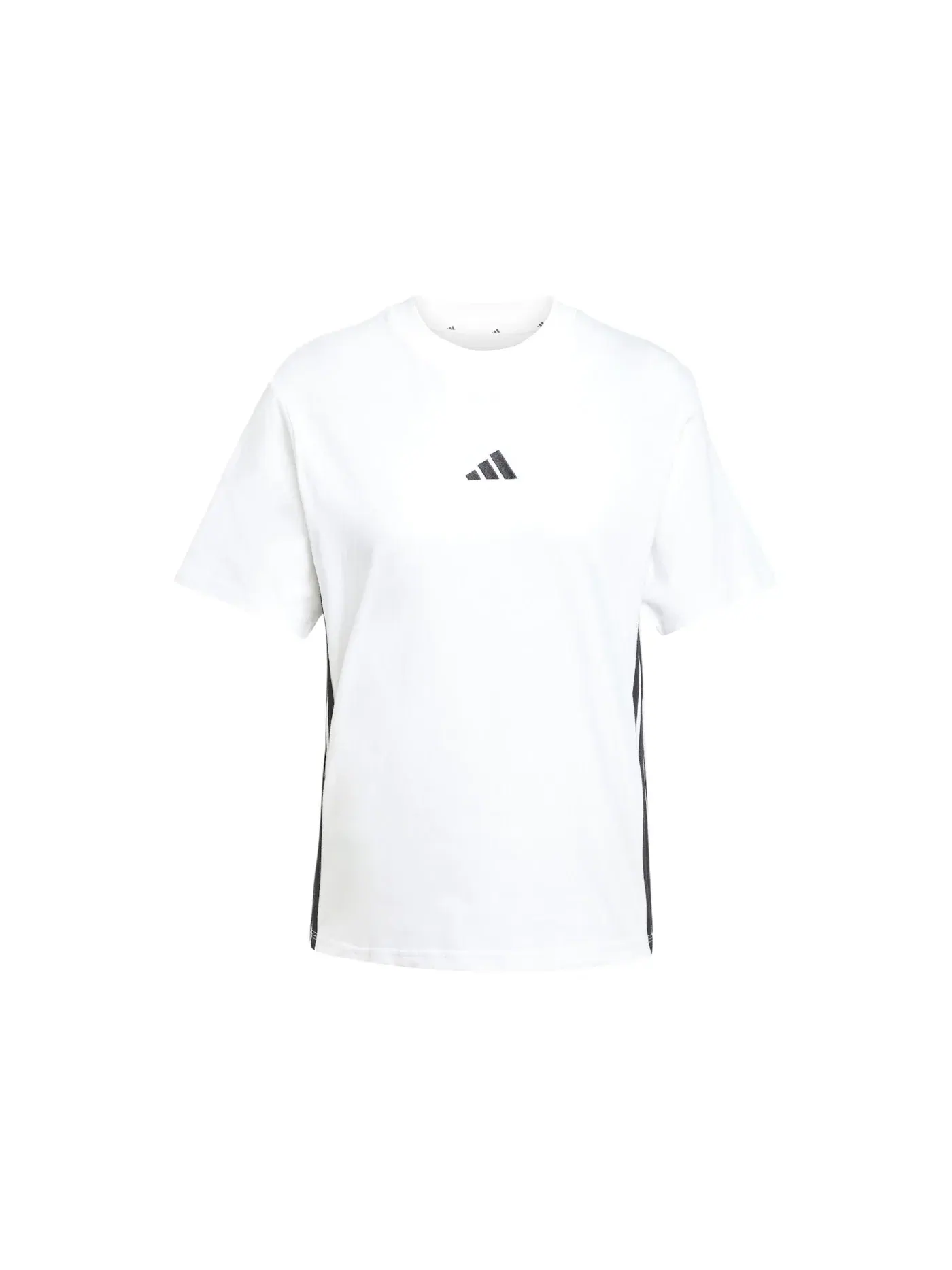Женская футболка с полосками Adidas — изображение 1 из 1, белый/черный