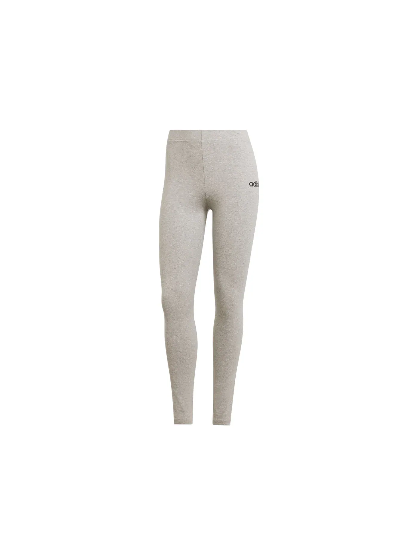 Женские леггинсы хлопковые Essential Linear Cotton Leggings Adidas — изображение 1 из 1, серый/черный