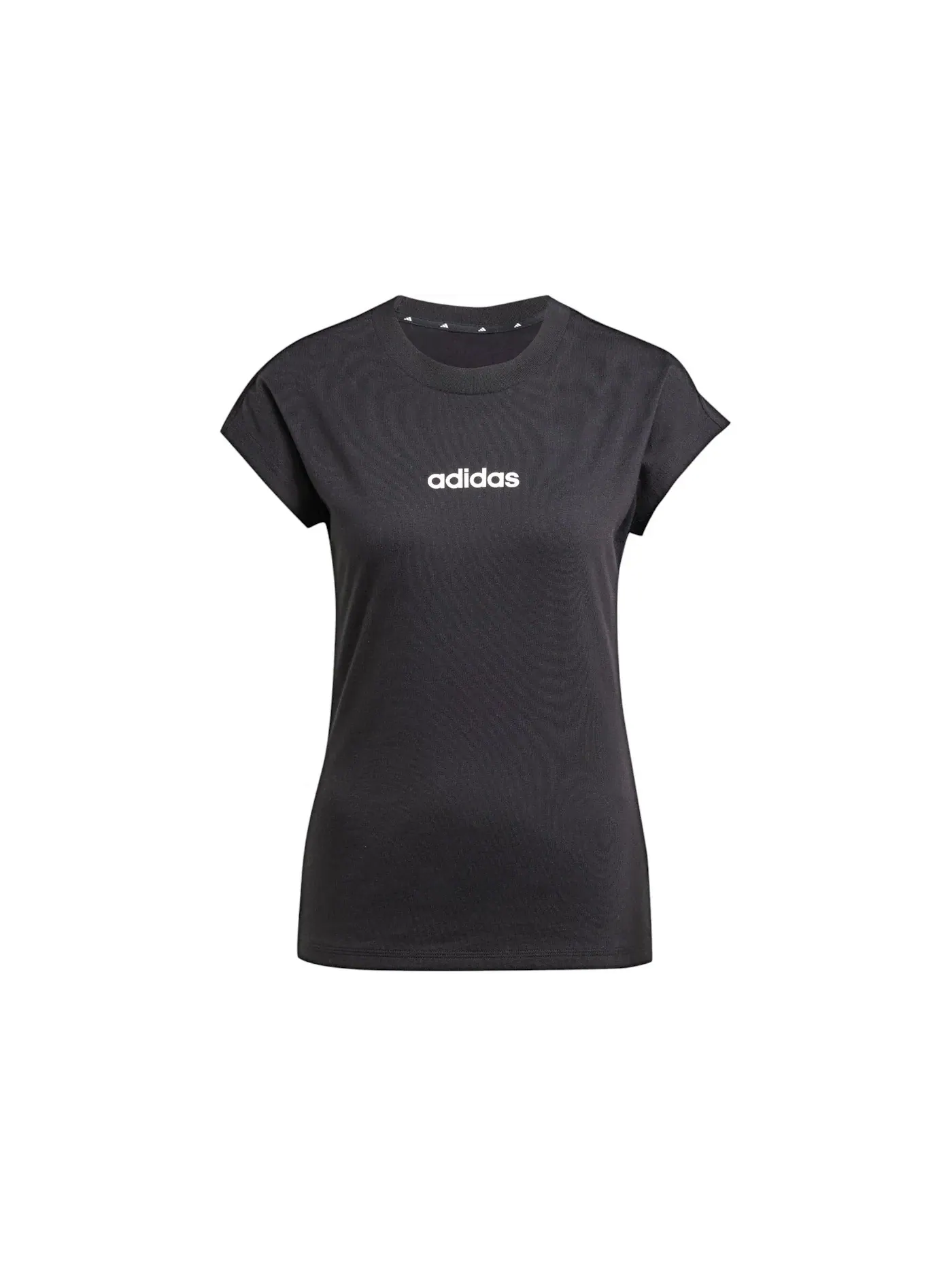 Женская футболка хлопковая Adidas T-Shirt — изображение 1 из 1, черный/белый