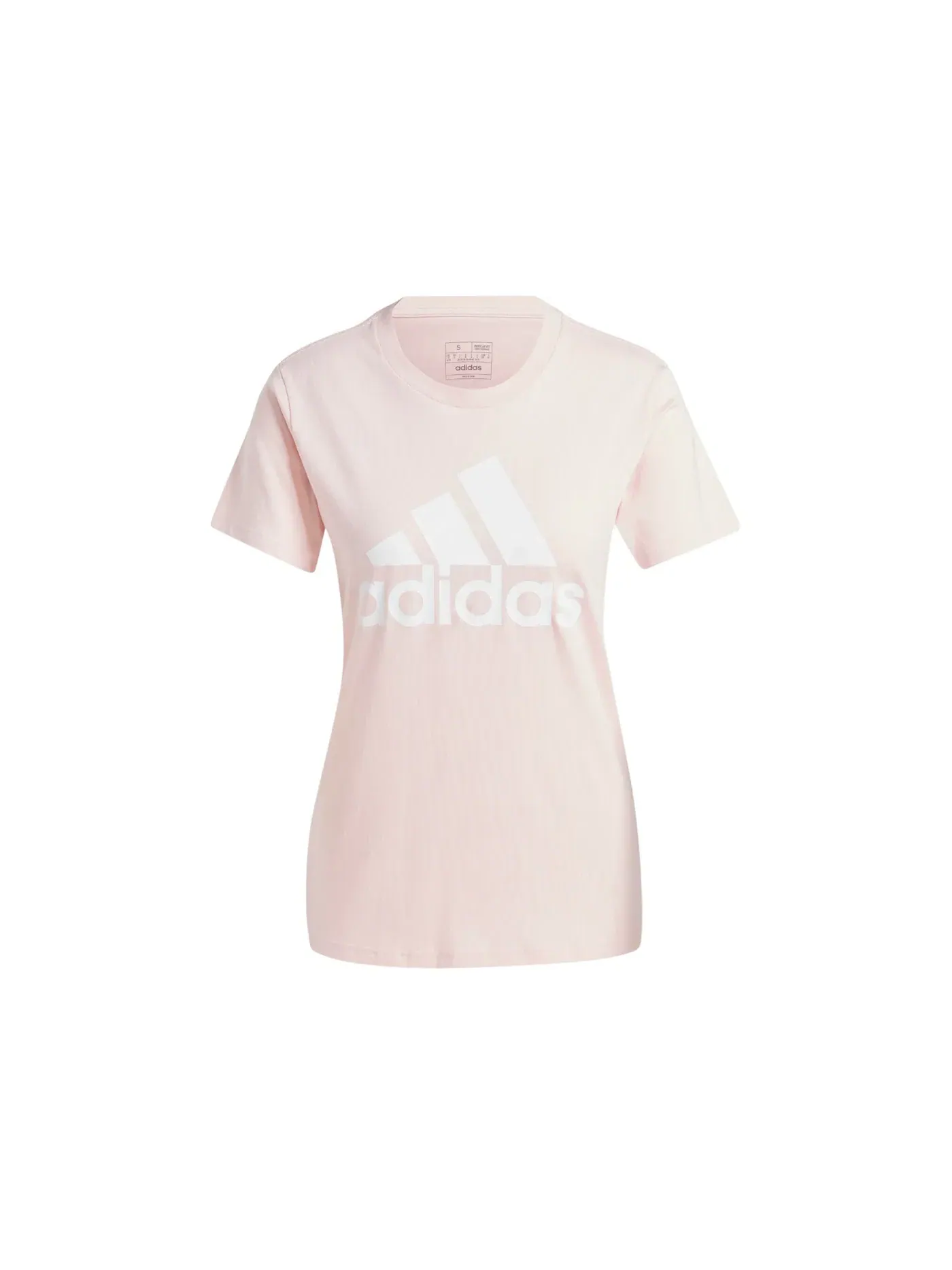 Женская футболка с логотипом Adidas — изображение 1 из 1, розовый