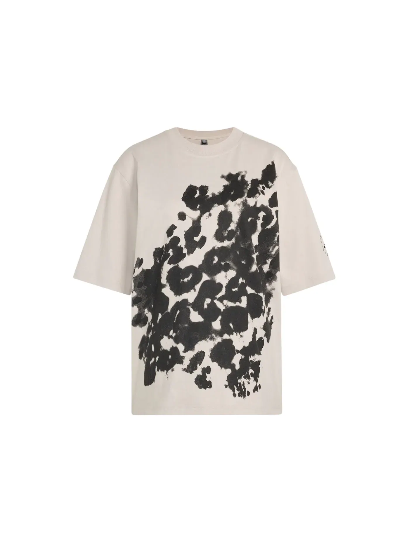 Женская футболка с принтом Adidas Tee — изображение 1 из 1, бежевый/черный