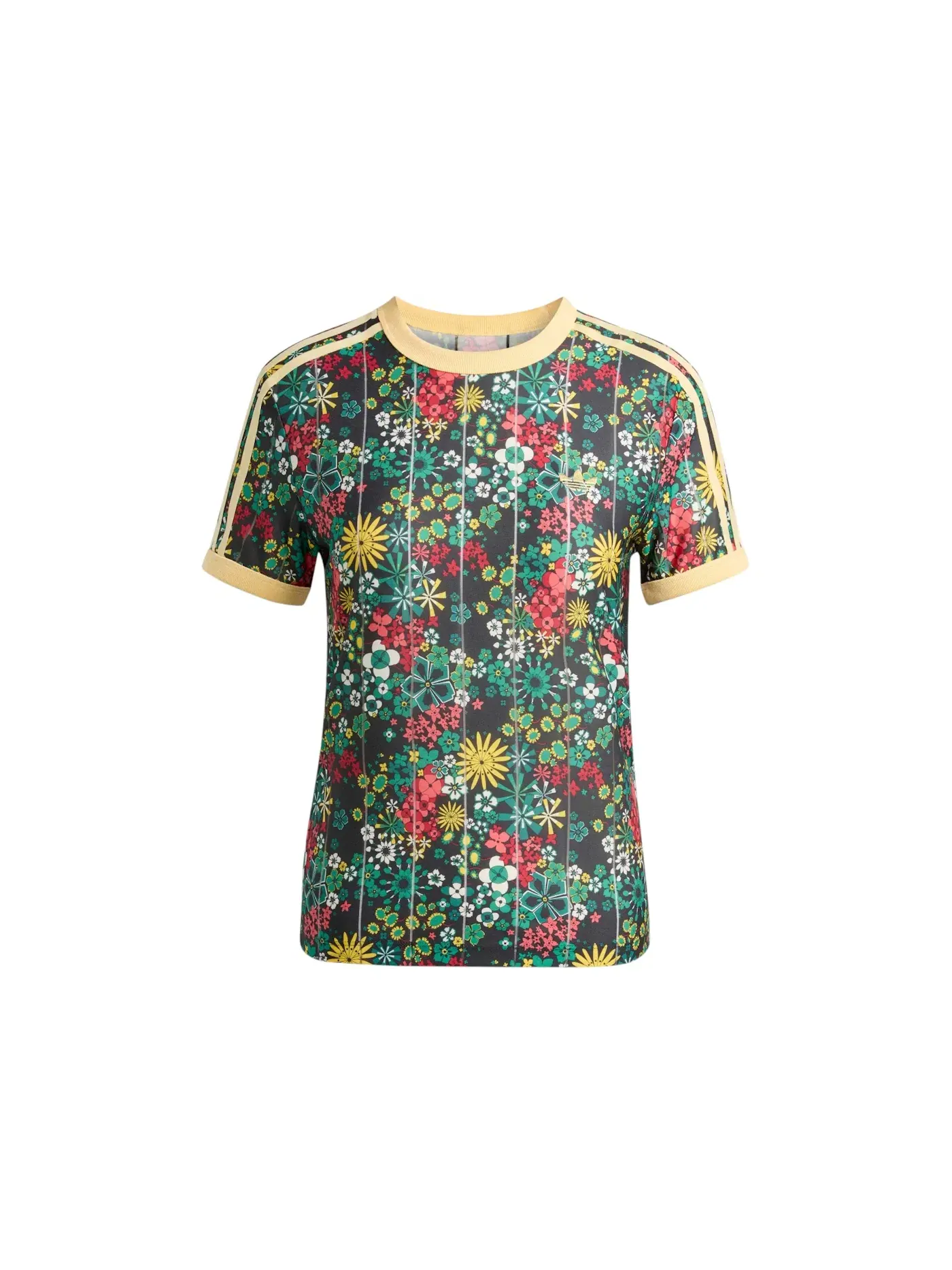 Женская футболка с принтом Liberty London 3 Stripes Tee Adidas — изображение 1 из 1