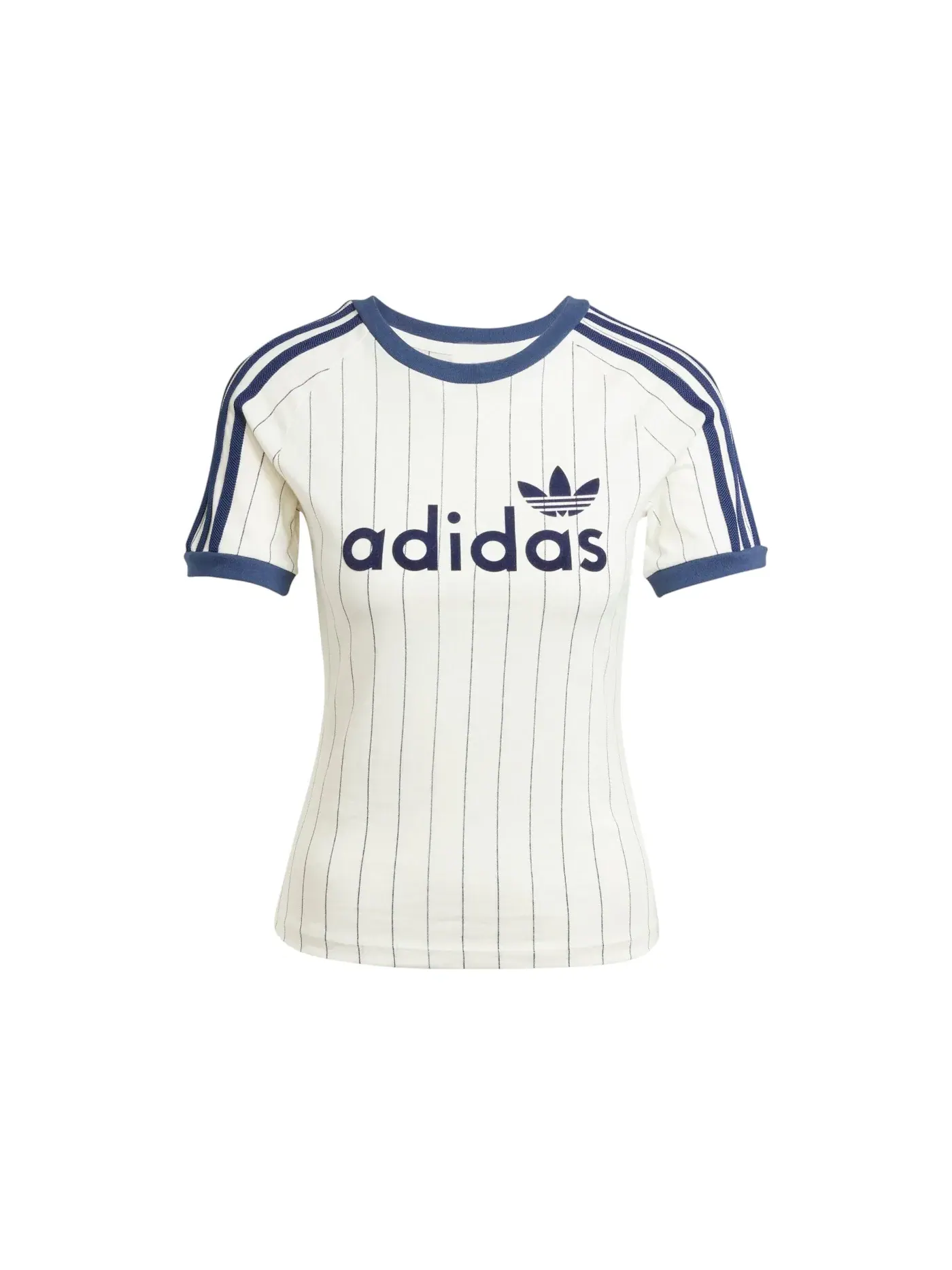 Женская футболка с принтом Linear Graphic Cali Tee Adidas — изображение 1 из 1, белый/индиго