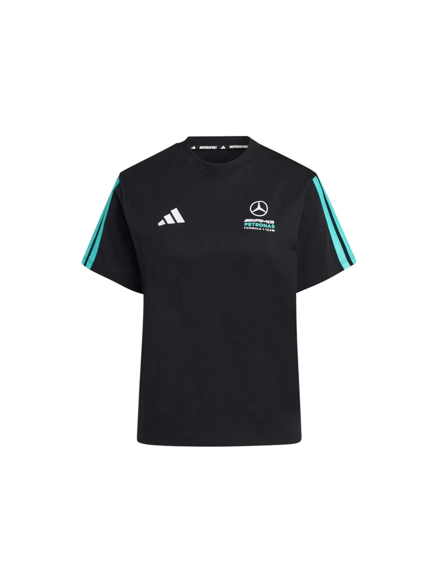 Женская футболка с принтом Mercedes AMG Petronas Formula 1 Team DNA Tee Adidas — изображение 1 из 1, черный