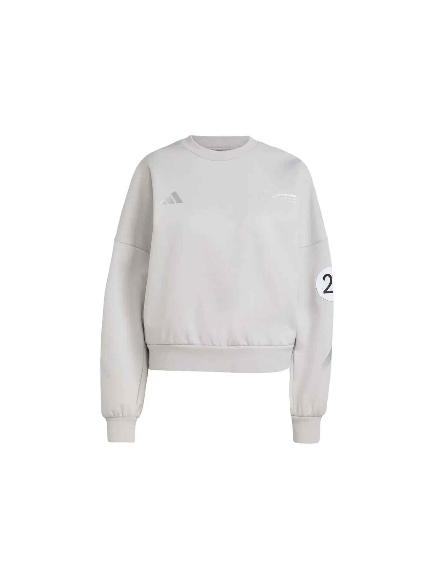 Женский свитшот Mercedes AMG Petronas Formula 1 Team Silver Arrows Adidas — изображение 1 из 1, серый