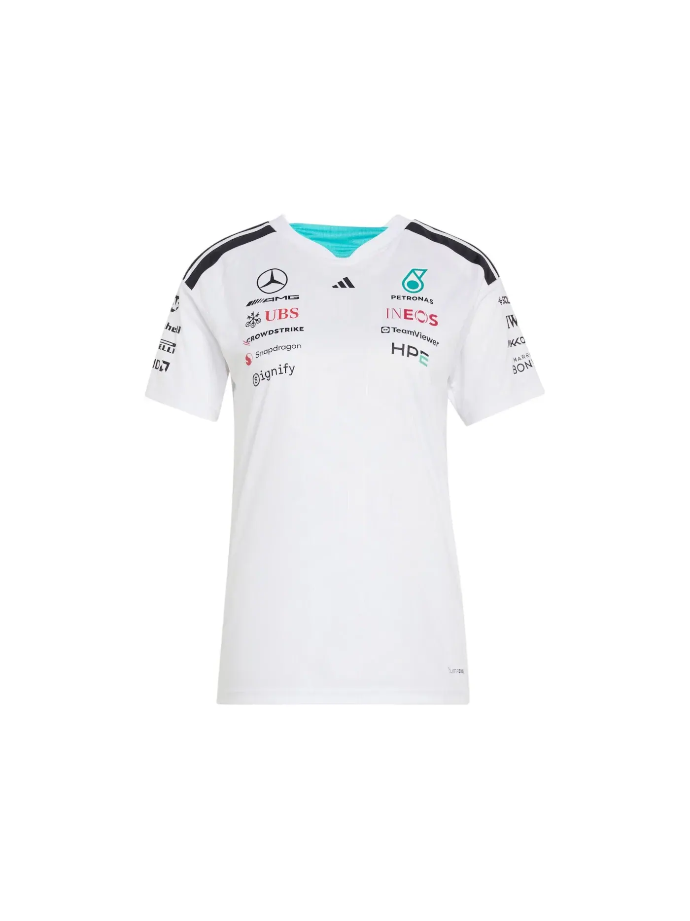 Женская джерси Mercedes AMG Petronas Formula 1 Team Driver Jersey Adidas — изображение 1 из 1, белый