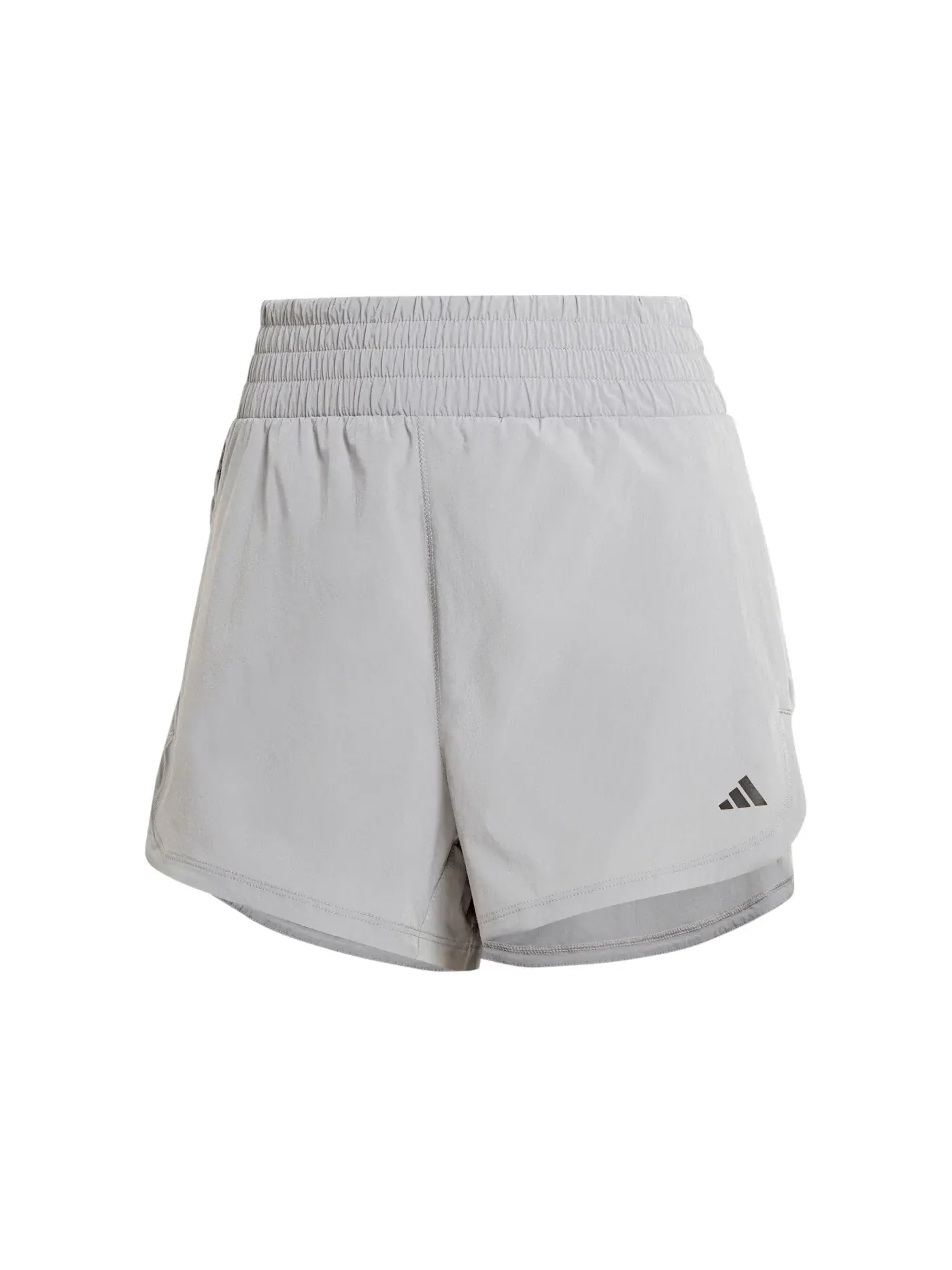 Женские шорты с застежкой-молнией из стрейч-ткани Adidas — изображение 1 из 1, серый