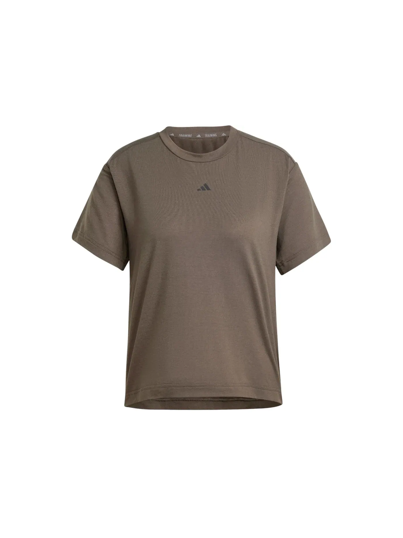 Женская футболка с вырезами на спине Adidas T-Shirt — изображение 1 из 1, оливковый