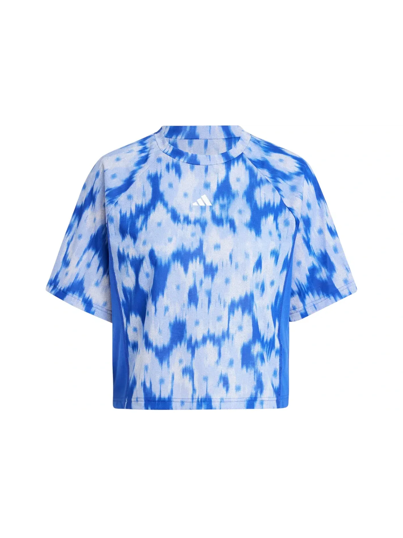 Женская футболка с принтом tie-dye Adidas — изображение 1 из 1, синий