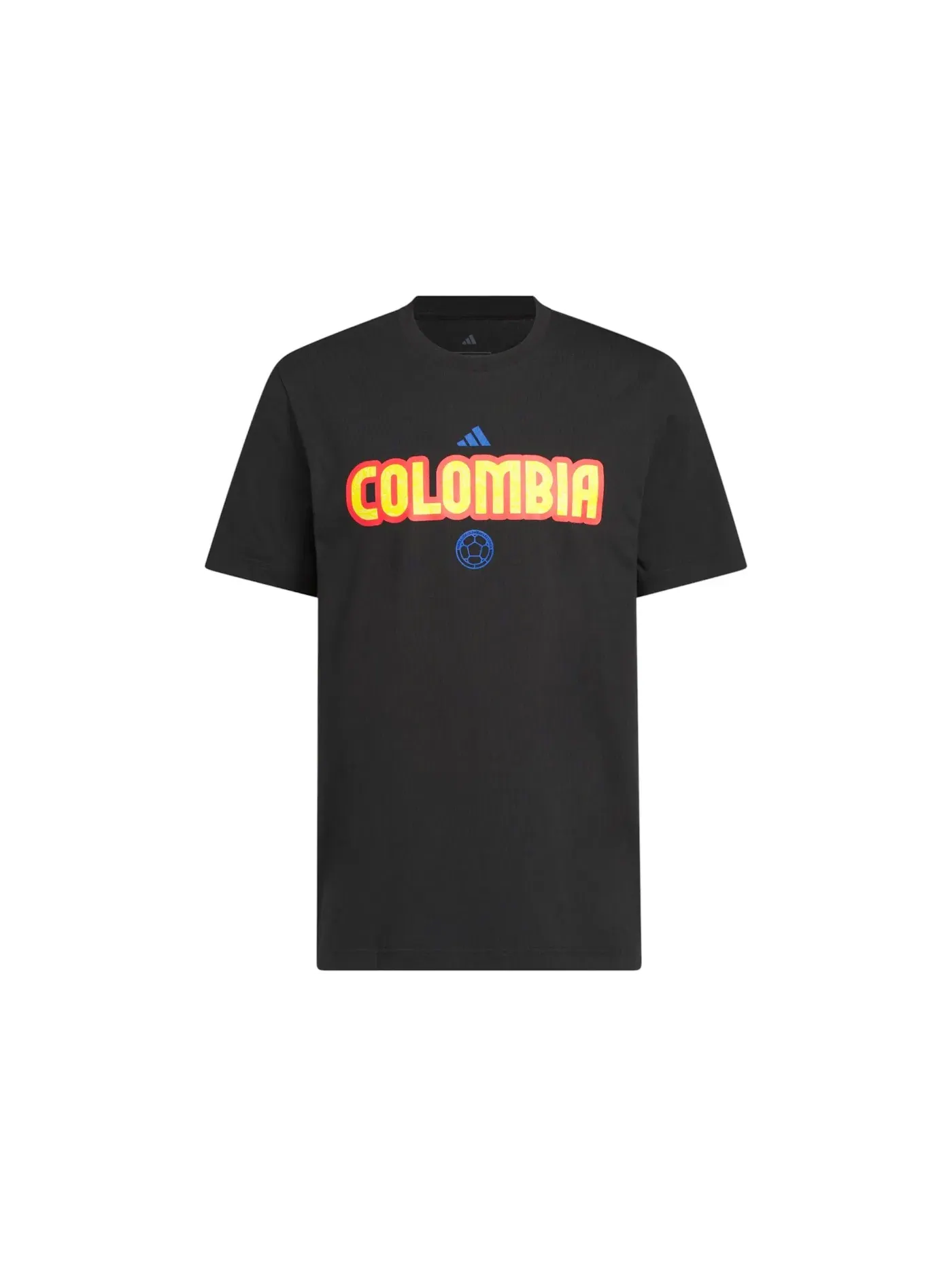 Мужская футболка с принтом Adidas World Cup 2026 Colombia Home Graphic Tee — изображение 1 из 1, черный