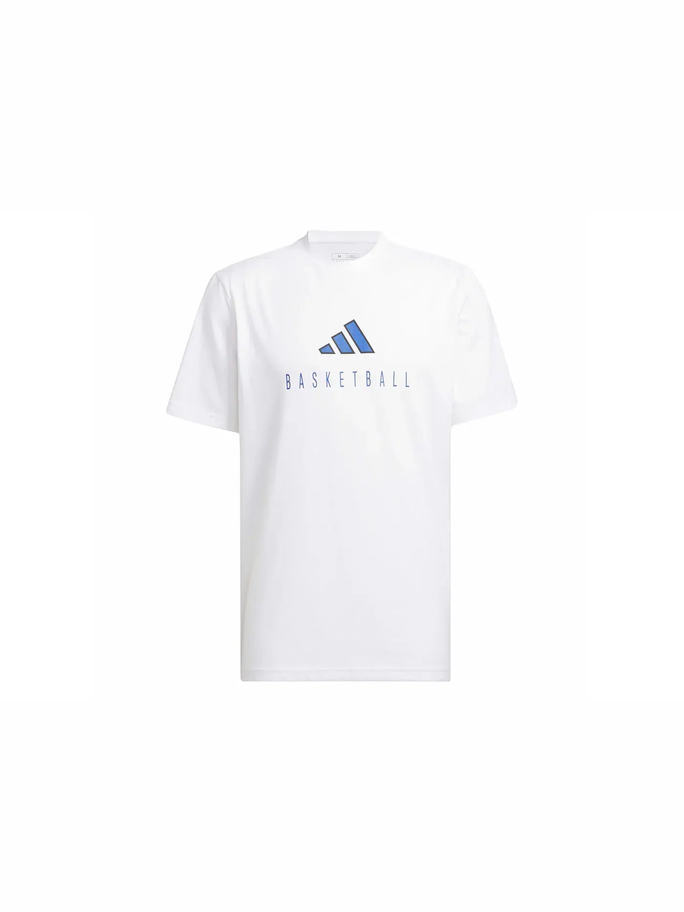 Мужская футболка с принтом Adidas Worldwide Hoops Logo Performance Graphic Tee — изображение 1 из 1, белый