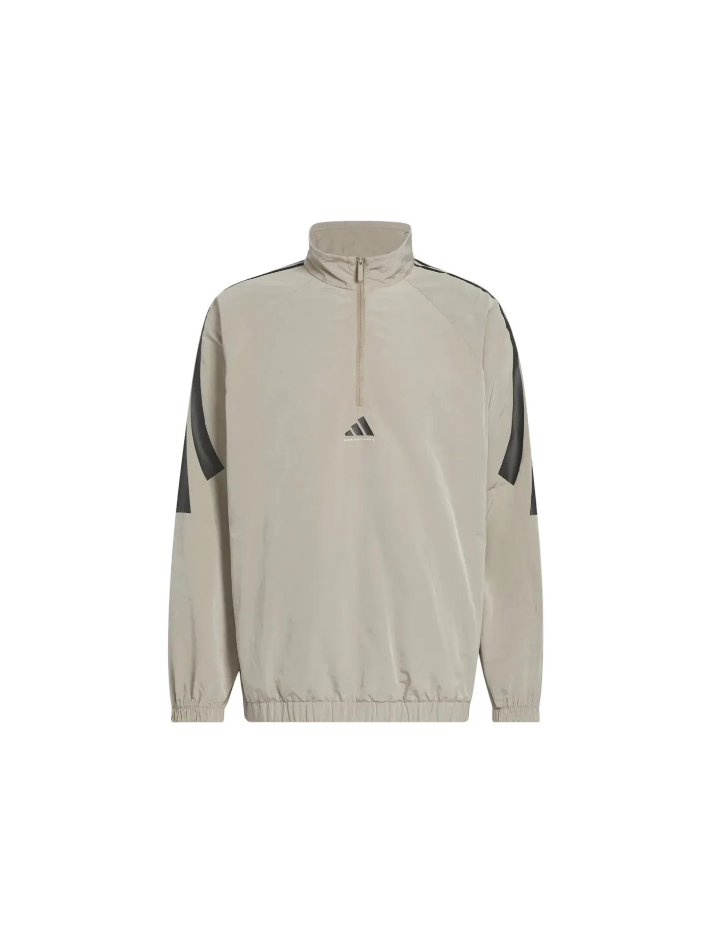 Мужской свитер с полузастежкой-молнией Woven Half-Zip Sweater Adidas — изображение 1 из 1, бежевый
