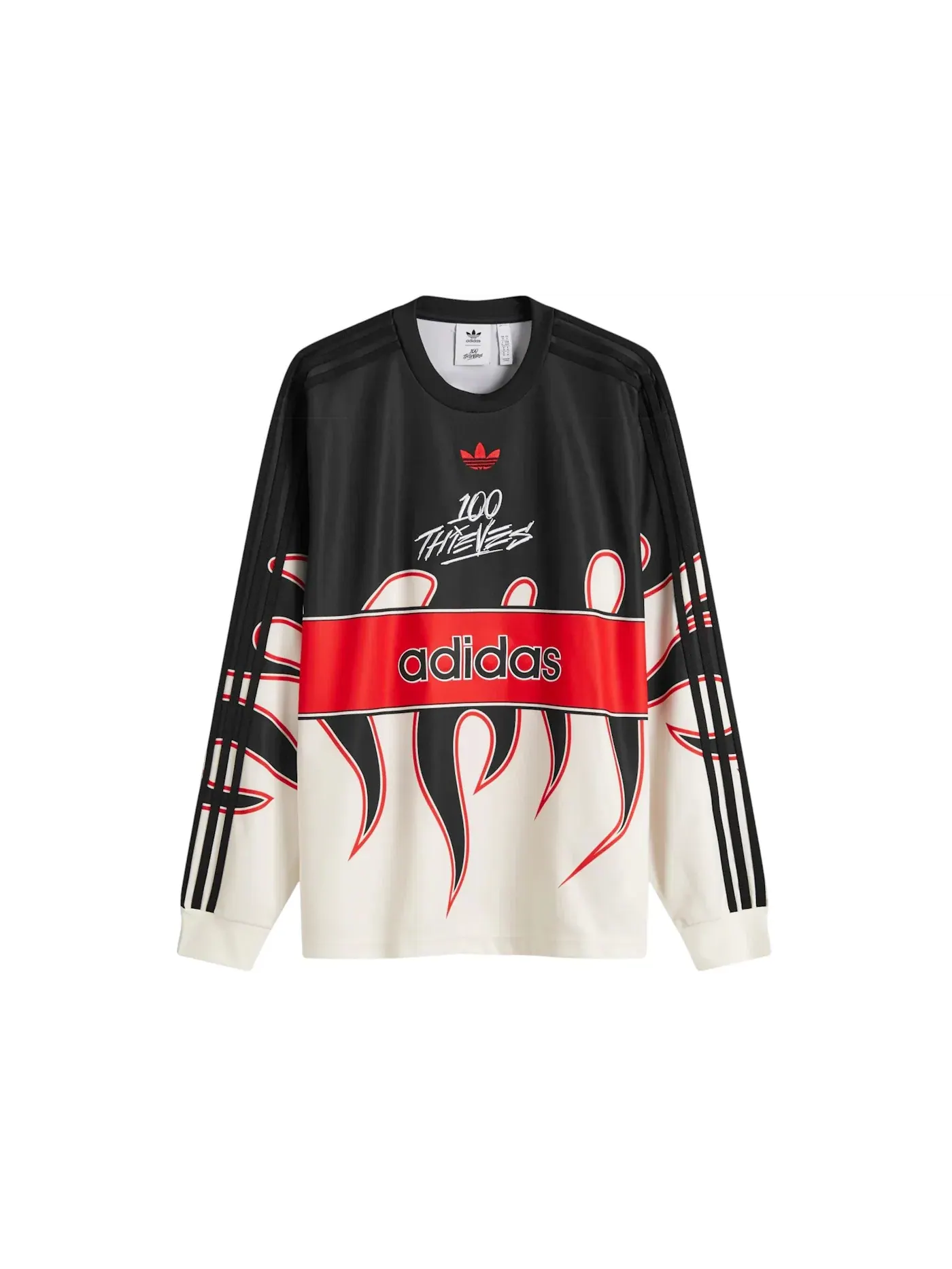 Мужская футболка с длинным рукавом Adidas x 100 Thieves T-shirt — изображение 1 из 1, мульти