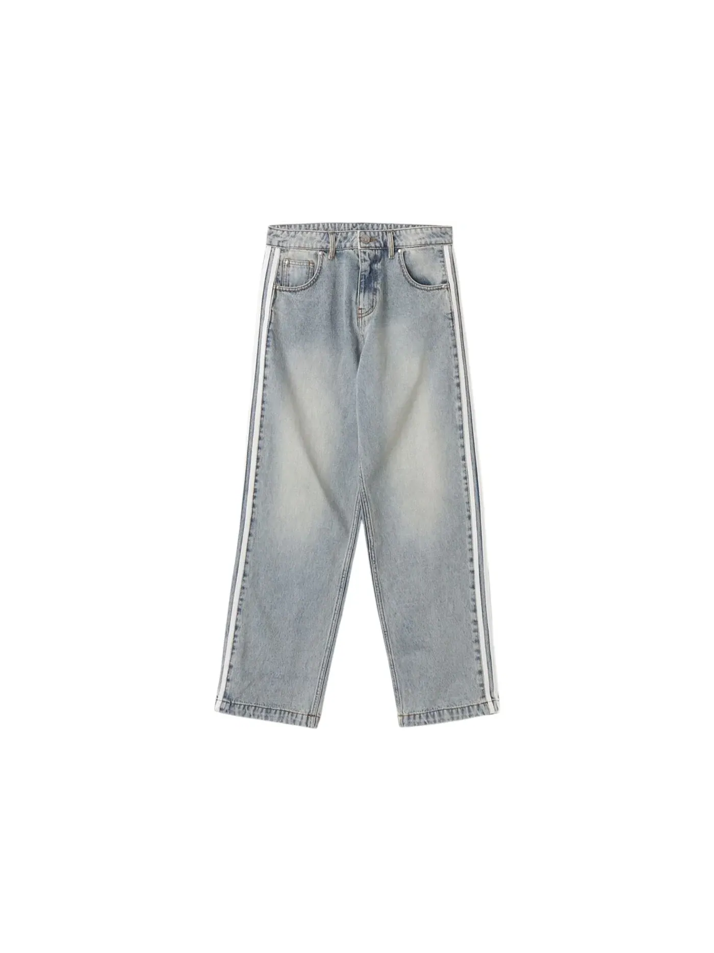 Детские джинсы с принтом Adidas x Atmos Denim Firebird Track Pants — изображение 1 из 2, синий