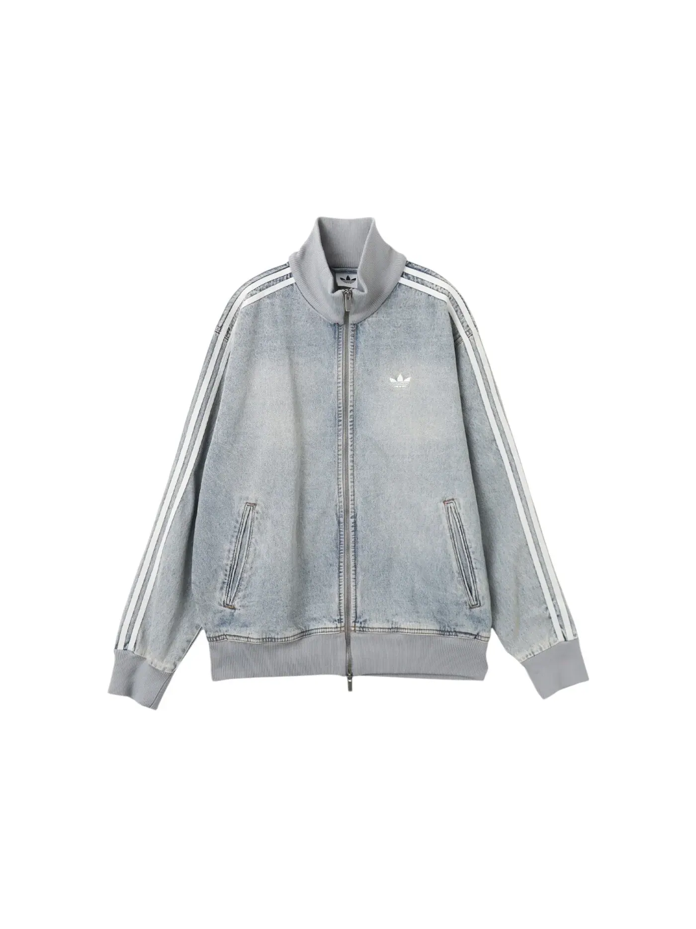 Женская куртка с джинсовой отделкой Track Top Adidas — изображение 1 из 2