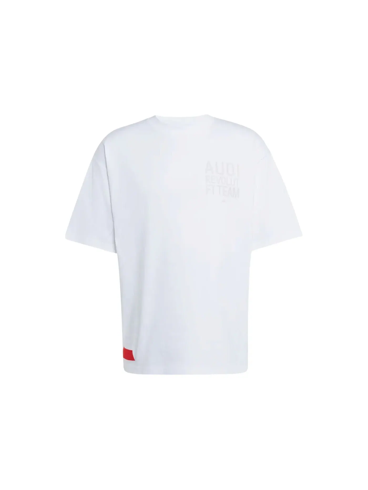 Мужская футболка с принтом Adidas x Audi Revolut F1 Team Elevated Graphic Tee — изображение 1 из 1, белый/-красный