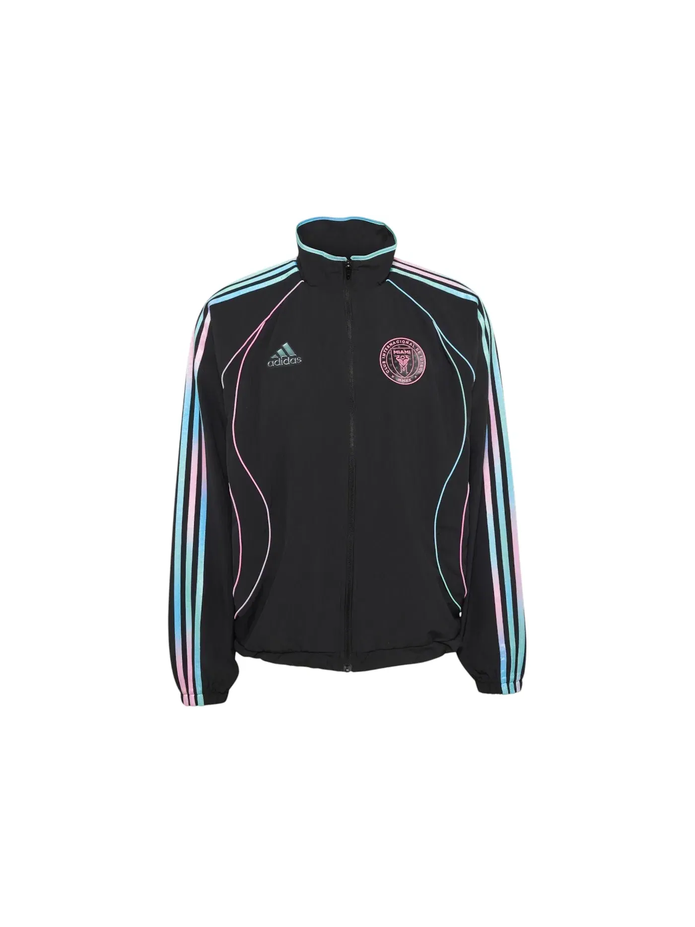 Мужская куртка с принтом Adidas x Audi Revolut F1 Team Inter Miami Track Top — изображение 1 из 1, черный/мульти
