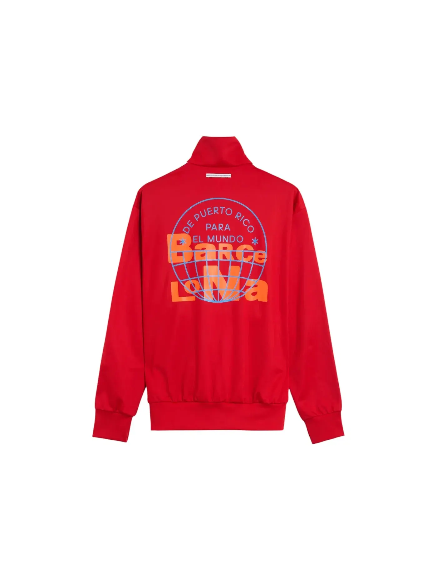 Унисекс-куртка с принтом Bad Bunny DtMF Tour Barcelona Firebird Track Jacket Adidas — изображение 1 из 2, красный