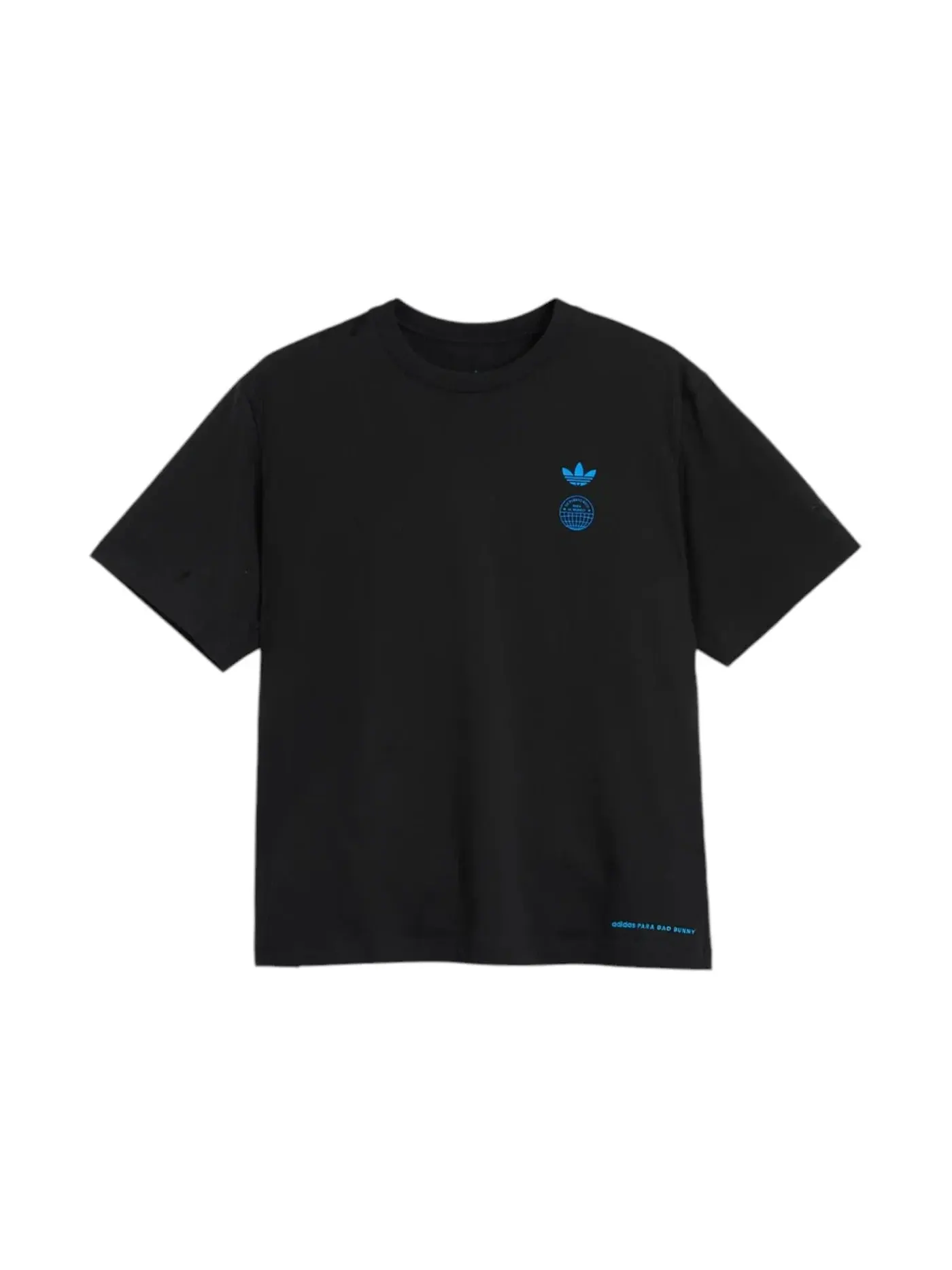 Футболка с принтом Adidas x Bad Bunny DtMF Tour Barcelona Heavyweight Merch Tee Adidas — изображение 2 из 2, черный