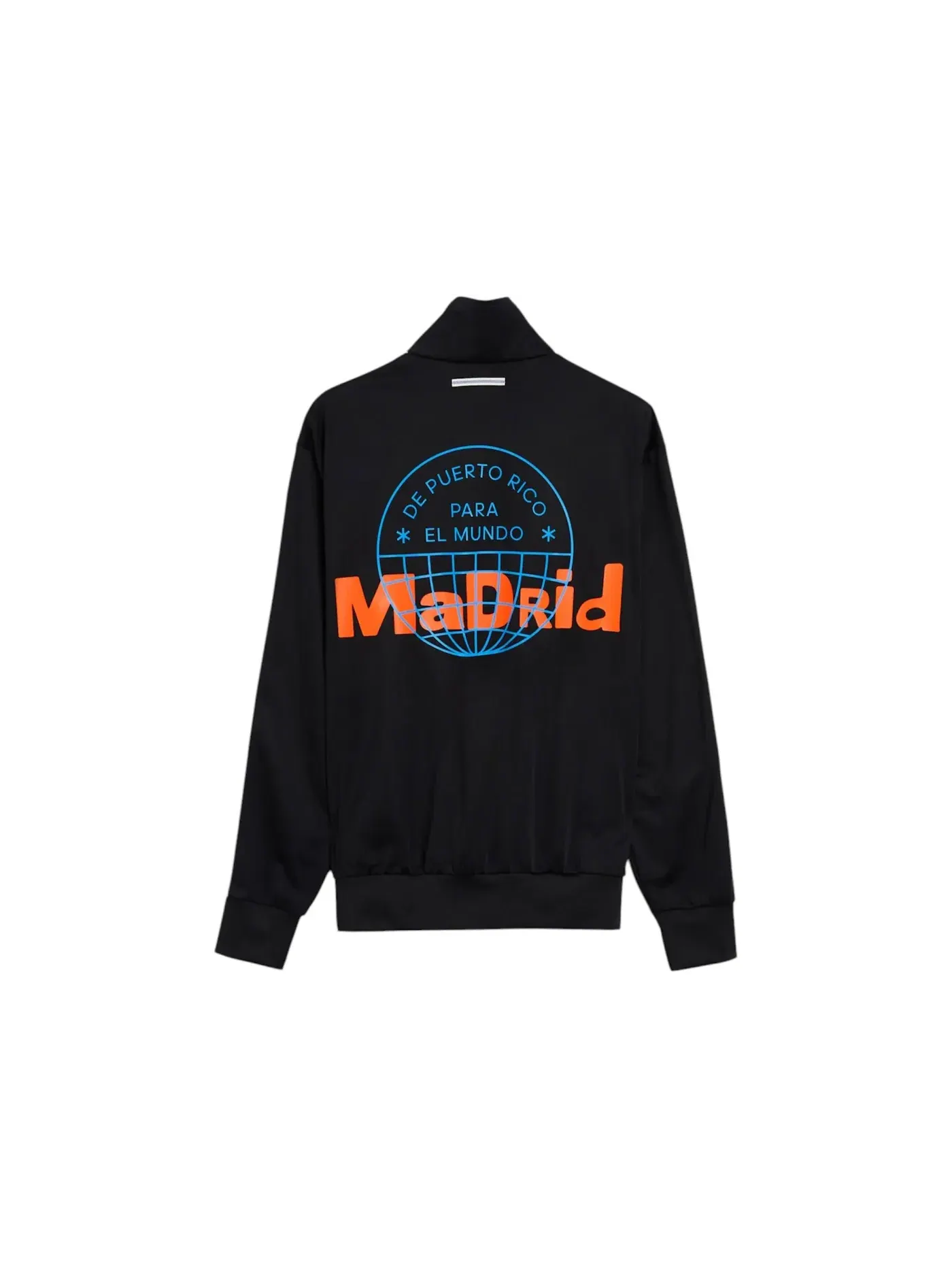 Унисекс-куртка с принтом Adidas x Bad Bunny DtMF Tour Madrid Firebird Track Jacket Black — изображение 1 из 2