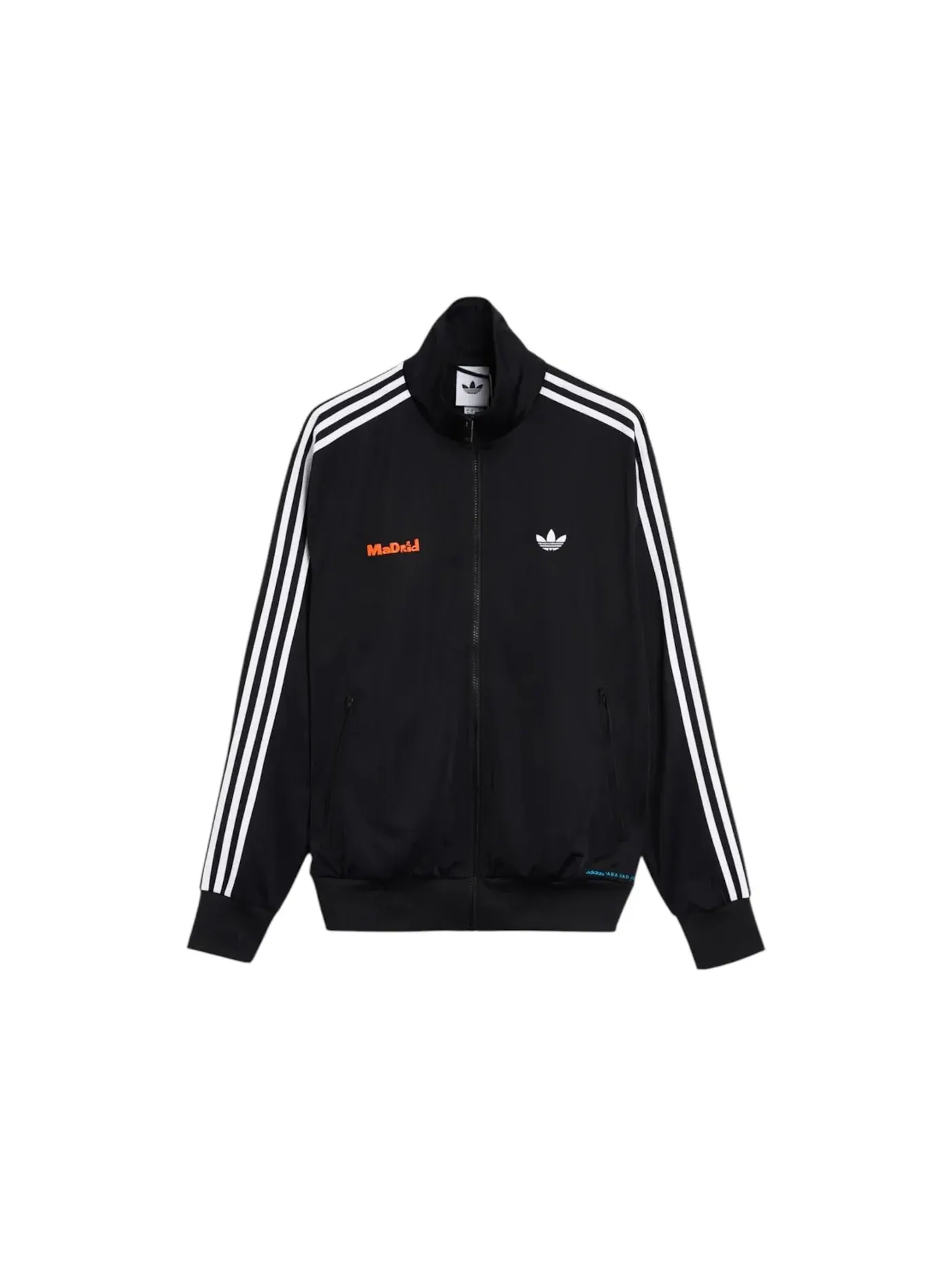 Унисекс-куртка с принтом Adidas x Bad Bunny DtMF Tour Madrid Firebird Track Jacket Black — изображение 2 из 2