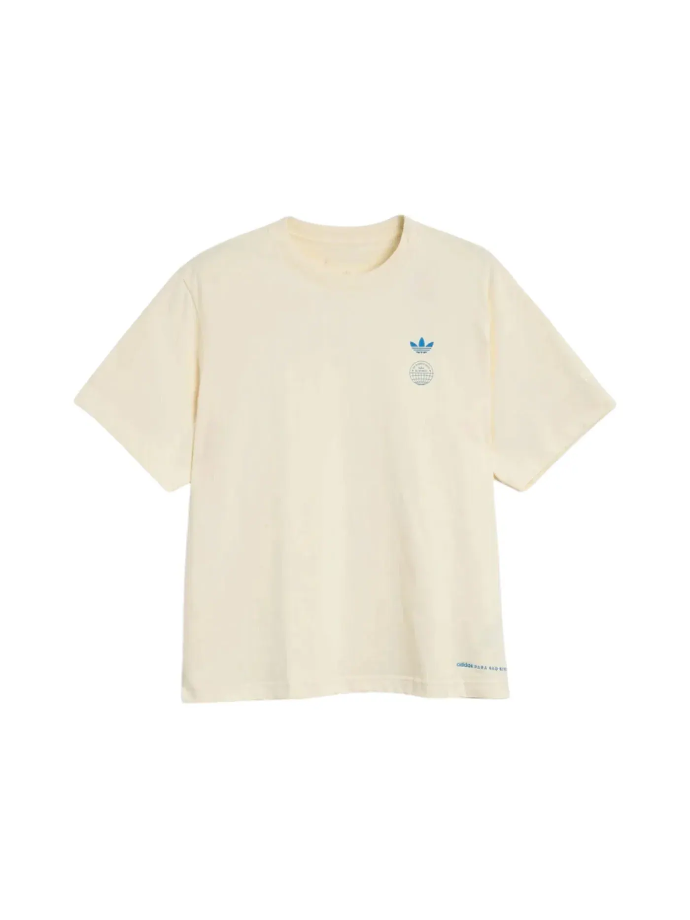 Унисекс футболка с принтом Adidas x Bad Bunny DtMF Tour Madrid Heavyweight Merch Tee — изображение 2 из 2, кремовый белый