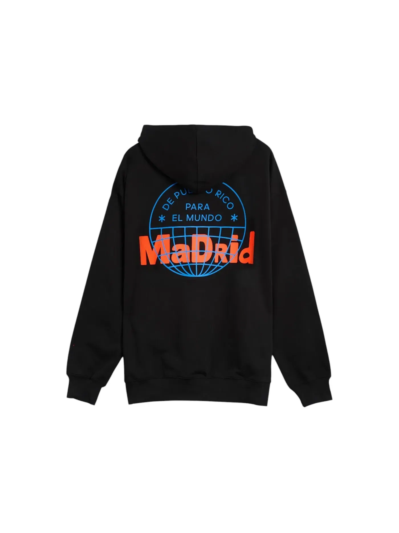 Унисекс худи с принтом Adidas x Bad Bunny DtMF Tour Madrid Hoodie — изображение 1 из 2, черный