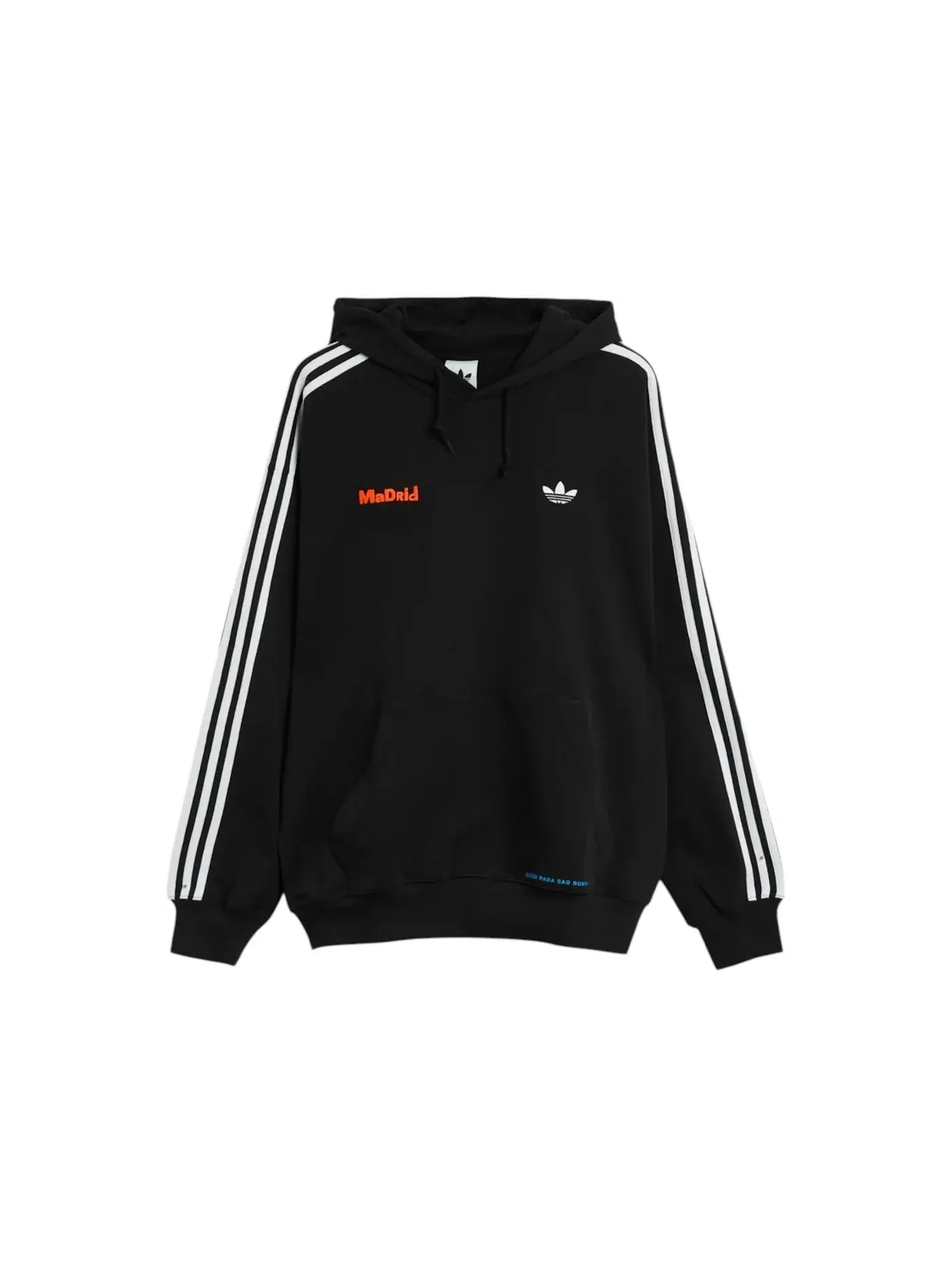 Унисекс худи с принтом Adidas x Bad Bunny DtMF Tour Madrid Hoodie — изображение 2 из 2, черный
