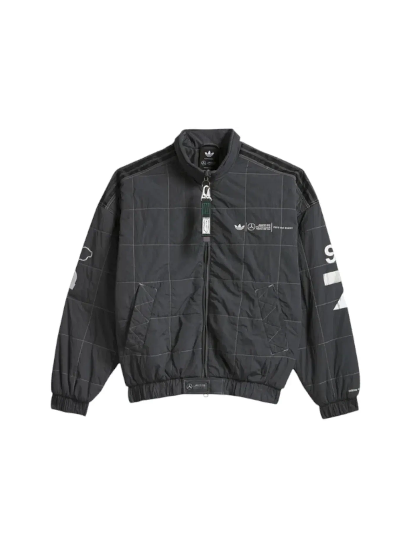 Мужская куртка с принтом Bad Bunny x Mercedes AMG F1 Jacket Adidas — изображение 1 из 2, серый