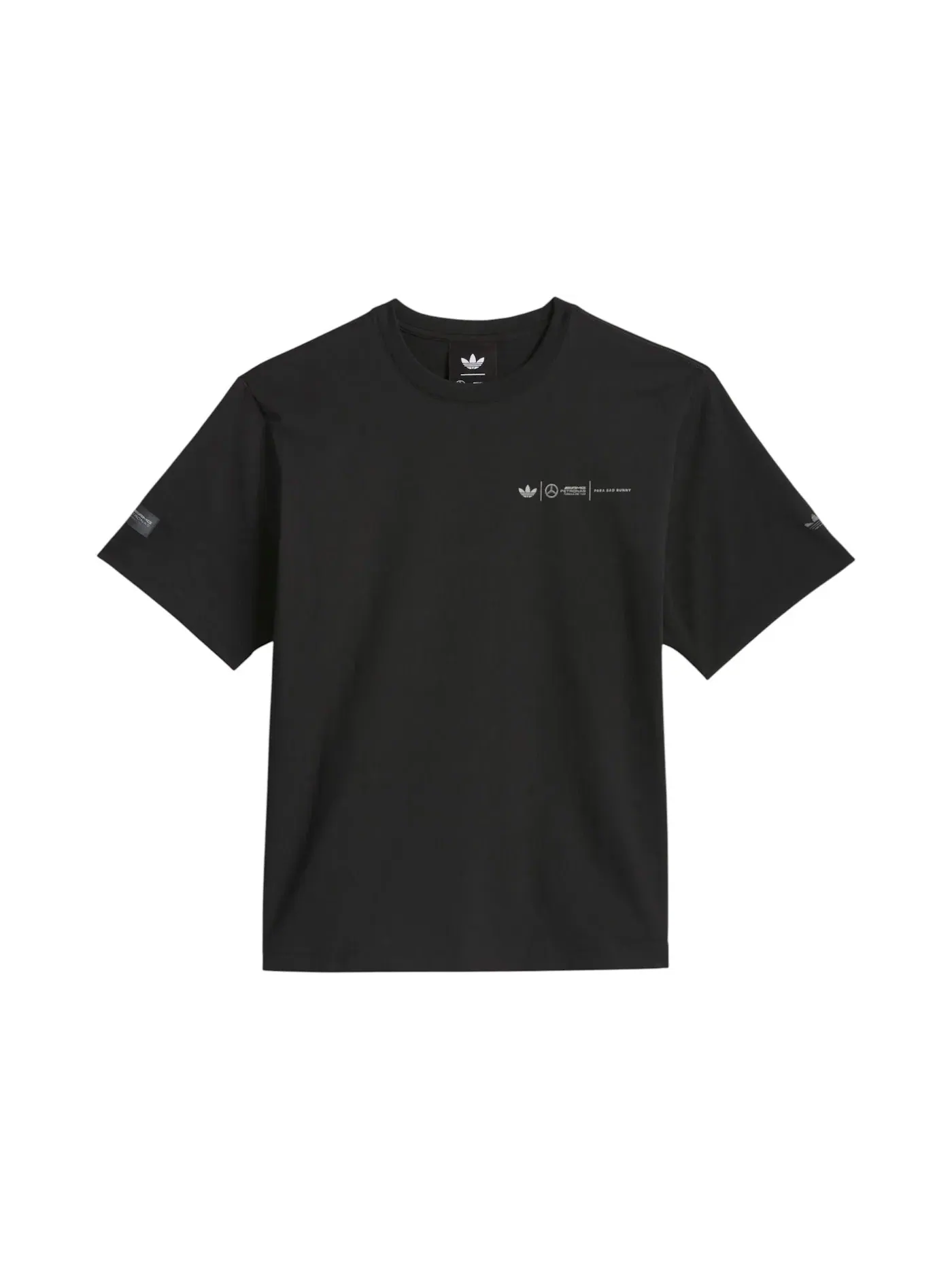 Мужская футболка с принтом Adidas x Bad Bunny x Mercedes AMG F1 T-Shirt — изображение 2 из 2, черный