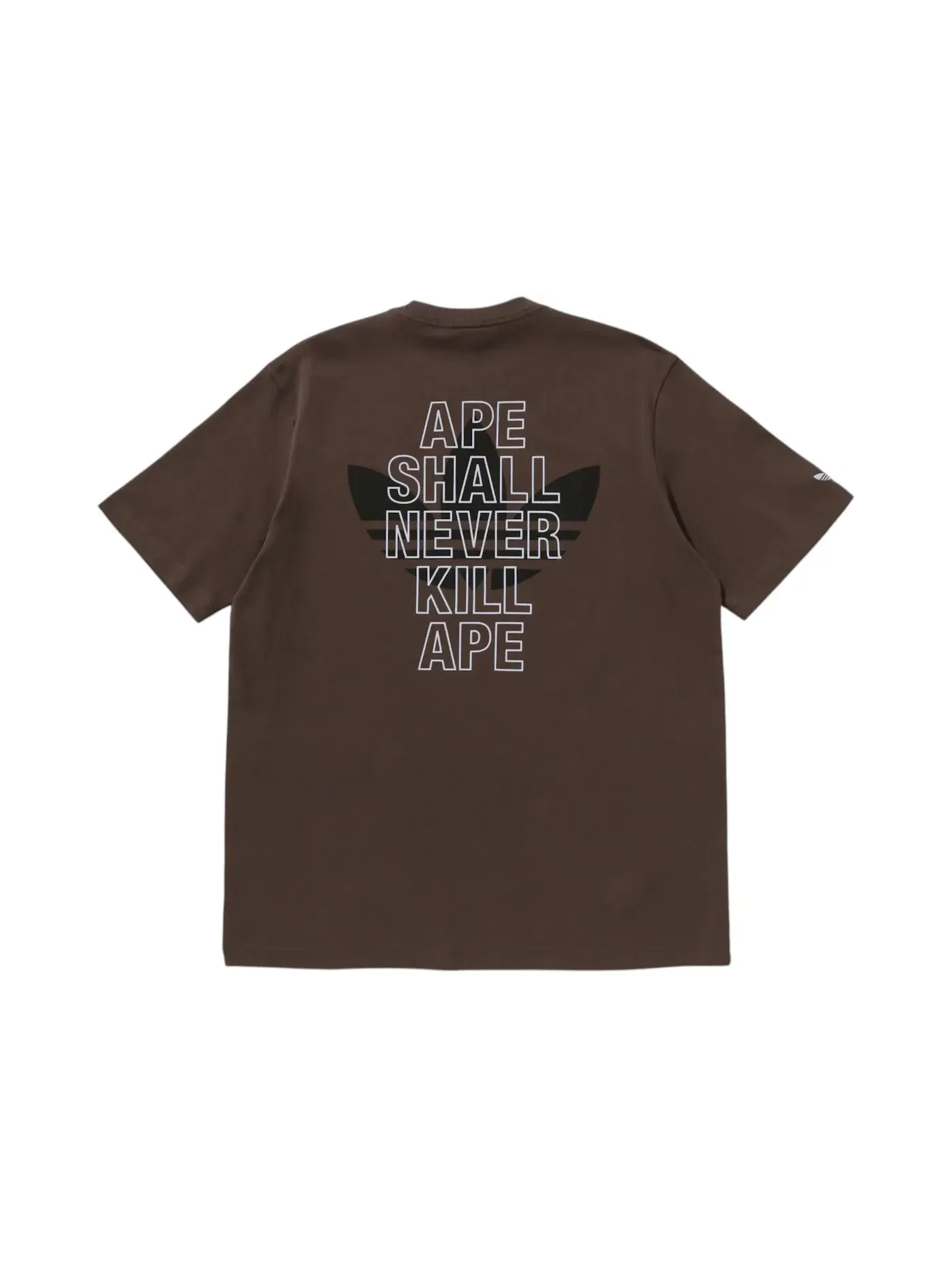 Мужская футболка с принтом Ape Head Tee Adidas — изображение 2 из 2, коричневый