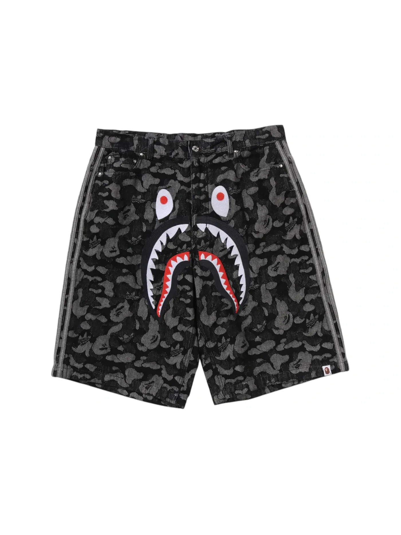 Мужские джинсовые шорты с камуфляжным жаккардовым принтом Jorts Adidas — изображение 1 из 2, черный