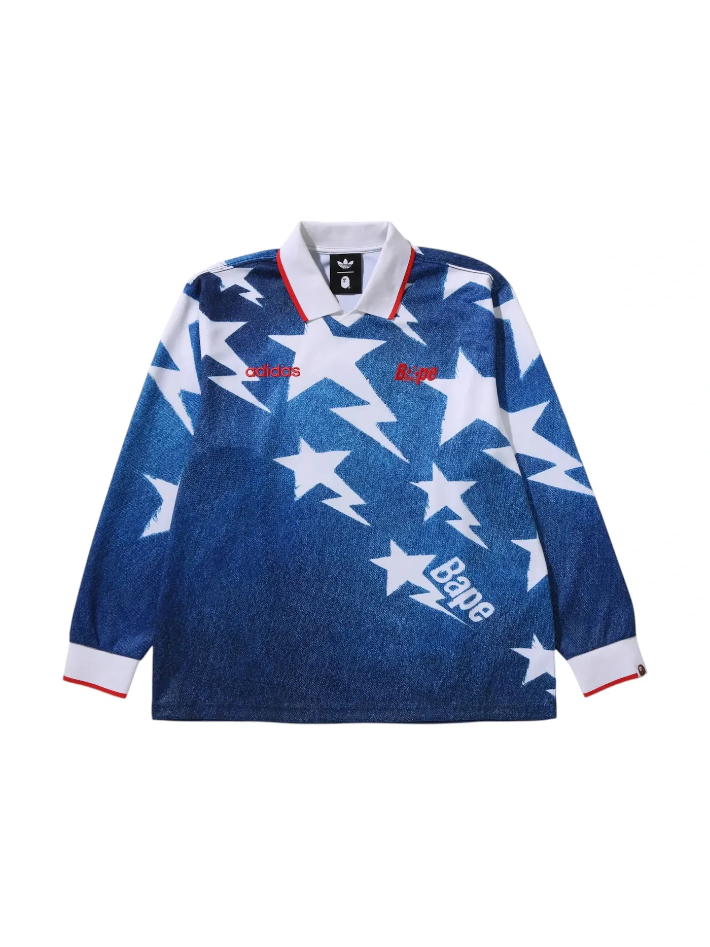Мужская джерси с длинным рукавом Jersey Adidas — изображение 1 из 2, синий джинсовый синий