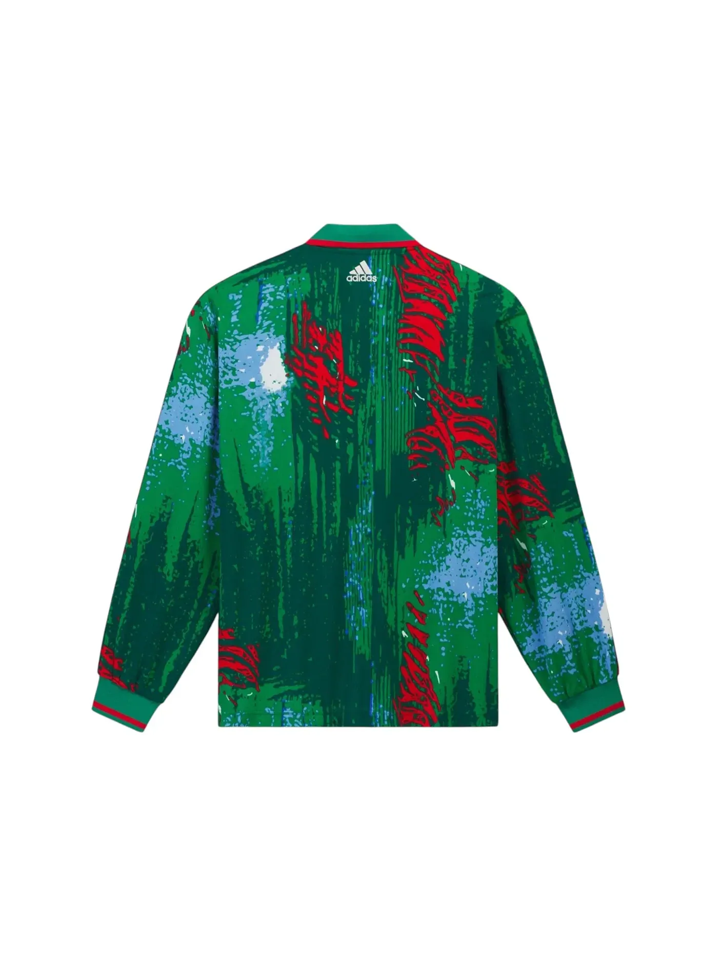 Мужская футболка с длинным рукавом с принтом Adidas x Brain Dead x Disney Jersey — изображение 2 из 2, красный зеленый синий