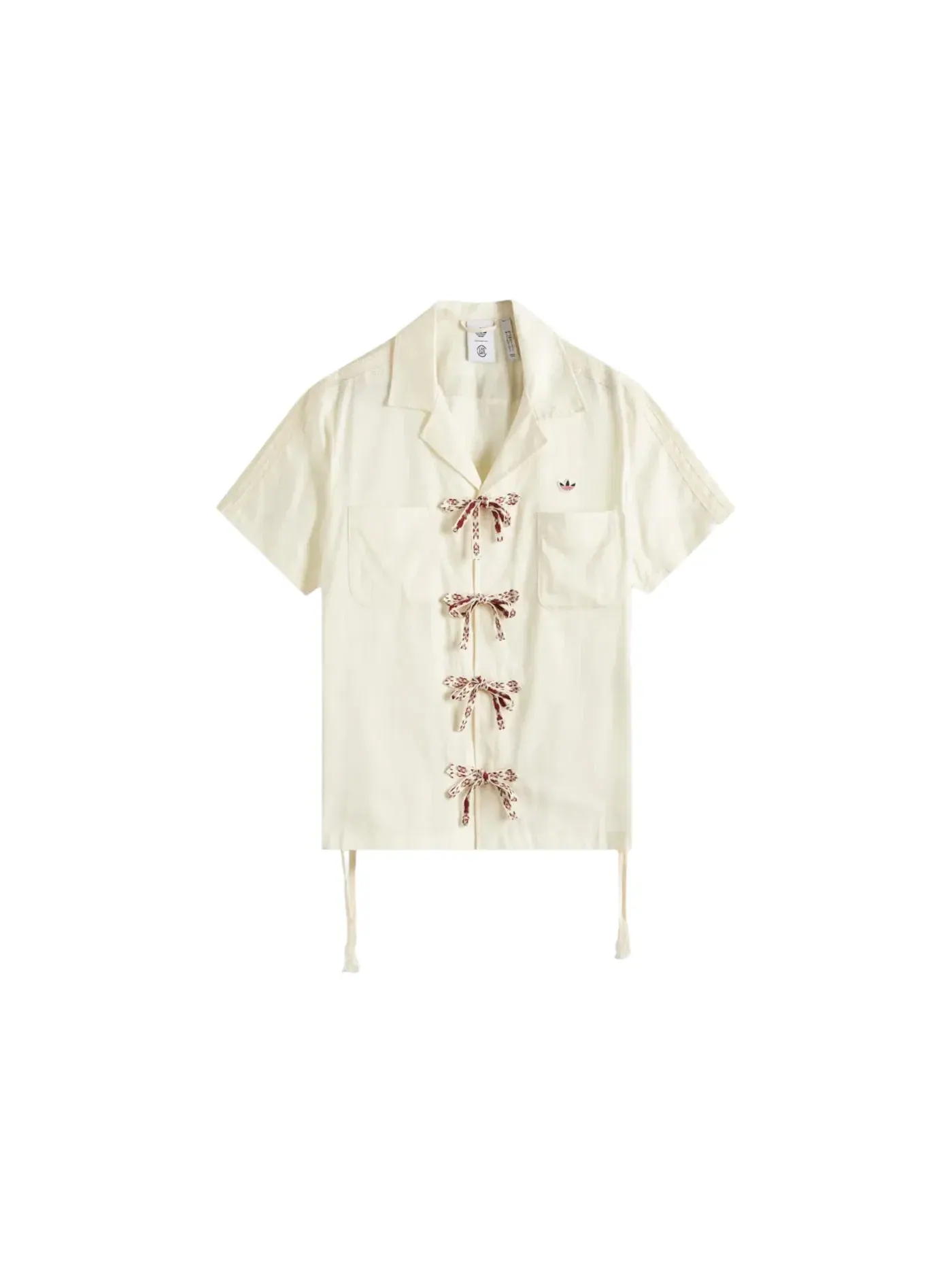 Унисекс рубашка с принтом Adidas x CLOT Shirt — изображение 1 из 2, кремовый белый