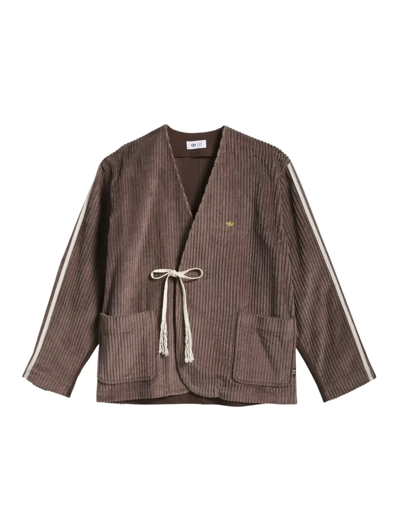 Мужская спортивная куртка с принтом Adidas x CLOT Edison Chen Sports Jacket — изображение 1 из 2, коричневый