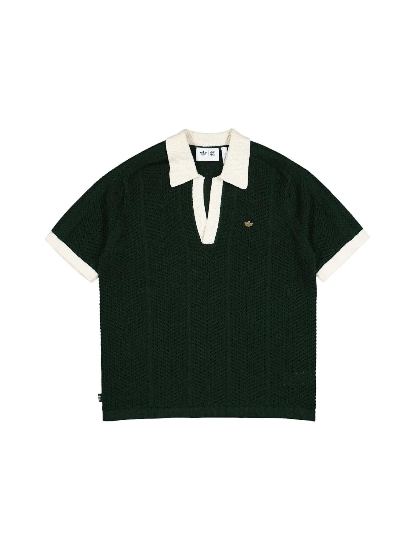 Мужское поло Adidas x CLOT Knit Polo — изображение 1 из 2, зеленый
