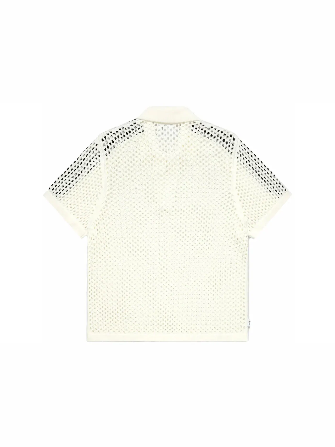Детская рубашка-поло с вязаным кружевом Adidas x Edison Chen Crochet Polo Shirt — изображение 2 из 2, белый