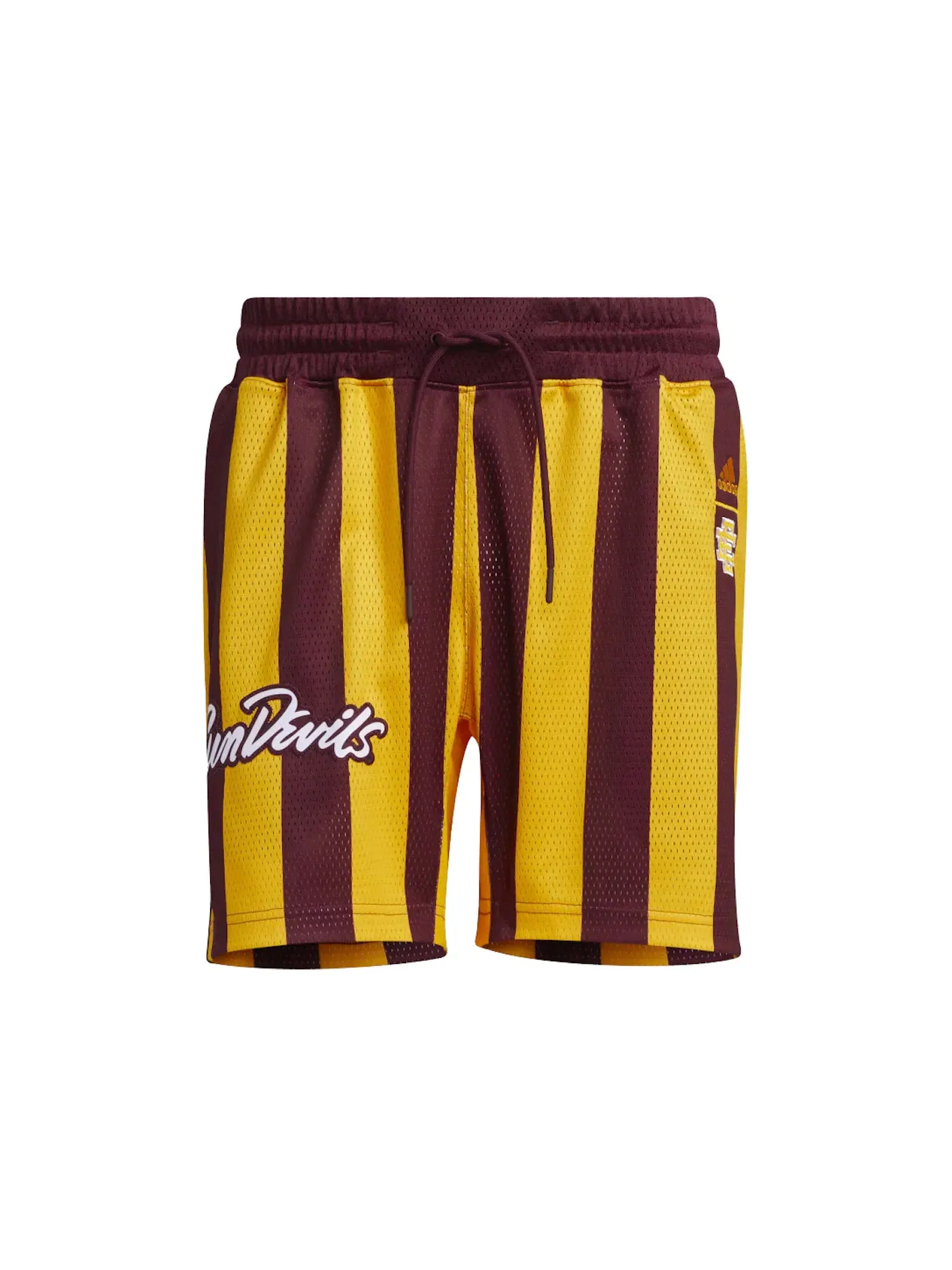 Мужские шорты с принтом Eric Emanuel ASU Arizona Sun Devils Swingman Shorts Adidas — изображение 1 из 1, золотистый